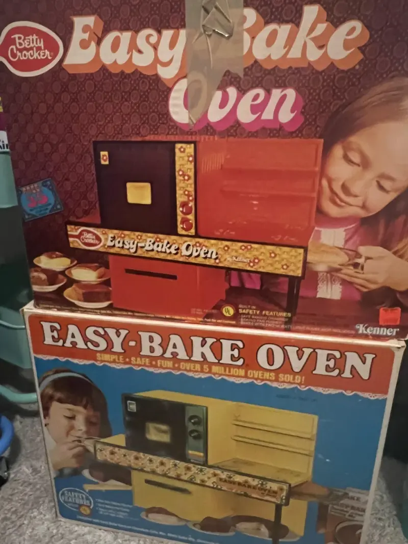 1. Lawn Darts (Jarts), 2. Creepy Crawlers ThingMaker Oven, 3. Clackers, 4. Easy-Bake Oven ('80s version), 5. Battlestar Galactica Missile-Firing Toys, 6. Slap Bracelets, 7. Kenner's Alien Action Figure, 8. Sky Dancers, 9. Pogo Balls, 10. Micro Machines, 11. Monster Science Lab Kits, 12. Stretch Armstrong, 13. Fisher-Price Power Wheels (early models), 14. Shrinky Dinks (original version), 15. Madballs, 16. Polly Pocket (early sets), 17. Play-Doh Mop Top Hair Shop, 18. Realistic Cap Guns, 19. Moon Shoes, 20. The Suckerman Toy, 21. Talkboy Recorder, 22. Super Elastic Bubble Plastic, 23. Ghostbusters Proton Pack, 24. Nerf Fencing Set, 25. Etch A Sketch Animator, 26. Big Wheel Tricycles (no brakes), 27. Wham-O Air Blaster, 28. Baby All Gone, 29. BMX Bikes with Pegs