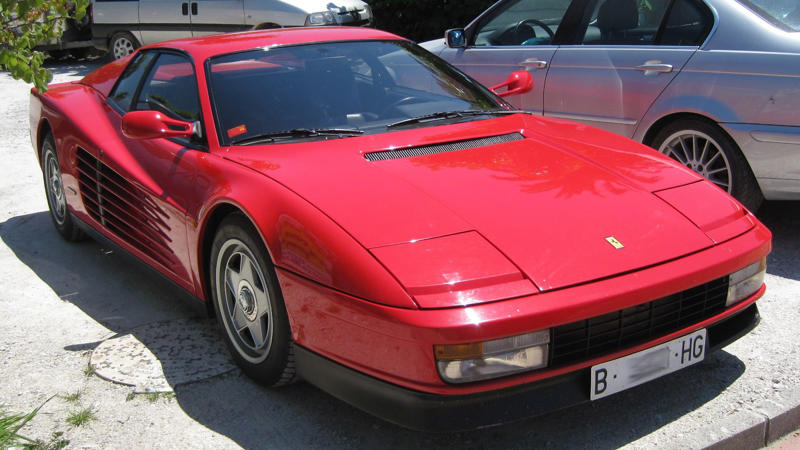 10. 1986 Ferrari Testarossa 1. 1981 DeLorean DMC-12, 2. 1984 Pontiac Fiero, 3. 1985 Citroën BX, 4. 1987 Buick GNX, 5. 1985 Toyota MR2, 6. 1982 Lamborghini Countach LP500S, 7. 1981 BMW M1, 8. 1989 Nissan S-Cargo, 9. 1983 Renault Fuego Turbo, 10. 1986 Ferrari Testarossa, 11. 1988 Oldsmobile Aerotech, 12. 1985 Audi Sport Quattro, 13. 1984 Vector W2, 14. 1983 Mazda Cosmo HB, 15. 1986 Alfa Romeo SZ Prototype, 16. 1989 Dodge M4S Turbo Interceptor, 17. 1982 Lotus Esprit Turbo, 18. 1988 Peugeot Oxia, 19. 1985 Subaru XT, 20. 1986 Saab EV-1