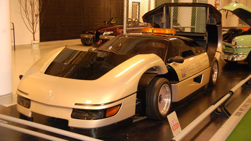 16. 1989 Dodge M4S Turbo Interceptor 1. 1981 DeLorean DMC-12, 2. 1984 Pontiac Fiero, 3. 1985 Citroën BX, 4. 1987 Buick GNX, 5. 1985 Toyota MR2, 6. 1982 Lamborghini Countach LP500S, 7. 1981 BMW M1, 8. 1989 Nissan S-Cargo, 9. 1983 Renault Fuego Turbo, 10. 1986 Ferrari Testarossa, 11. 1988 Oldsmobile Aerotech, 12. 1985 Audi Sport Quattro, 13. 1984 Vector W2, 14. 1983 Mazda Cosmo HB, 15. 1986 Alfa Romeo SZ Prototype, 16. 1989 Dodge M4S Turbo Interceptor, 17. 1982 Lotus Esprit Turbo, 18. 1988 Peugeot Oxia, 19. 1985 Subaru XT, 20. 1986 Saab EV-1