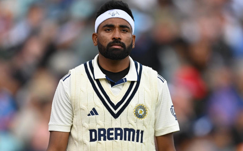07:59 PM BST, Boycott’s verdict, 07:25 PM BST, Michael Vaughan on BBC Test Match Special, 07:21 PM BST, A tale of three horror drops, 07:17 PM BST, Stumps on day two, 07:15 PM BST, OVER 18: IND 75/2 (Jaiswal 51 Deep 4), 07:10 PM BST, 07:08 PM BST, OVER 17: IND 70/1 (Jaiswal 51 Sudharsan 11), 07:05 PM BST, OVER 16: IND 64/1 (Jaiswal 45 Sudharsan 11), 07:00 PM BST, OVER 15: IND 64/1 (Jaiswal 45 Sudharsan 11), 06:56 PM BST, OVER 14: IND 56/1 (Jaiswal 41 Sudharsan 7), 06:51 PM BST, OVER 13: IND 55/1 (Jaiswal 40 Sudharsan 7), 06:47 PM BST, OVER 12: IND 55/1 (Jaiswal 40 Sudharsan 7), 06:41 PM BST, OVER 11: IND 47/1 (Jaiswal 39 Sudharsan 0), 06:37 PM BST, OVER 10: IND 46/1 (Jaiswal 38 Sudharsan 0), 06:34 PM BST, 06:30 PM BST, OVER 9: IND 41/0 (Jaiswal 33 Rahul 7), 06:25 PM BST, OVER 8: IND 34/0 (Jaiswal 26 Rahul 7), 06:20 PM BST, OVER 7: IND 29/0 (Jaiswal 25 Rahul 3), 06:15 PM BST, OVER 6: IND 28/0 (Jaiswal 24 Rahul 3), 06:11 PM BST, OVER 5: IND 26/0 (Jaiswal 24 Rahul 1), 06:07 PM BST, OVER 4: IND 17/0 (Jaiswal 16 Rahul 0), 06:02 PM BST, OVER 3: IND 12/0 (Jaiswal 12 Rahul 0), 05:58 PM BST, OVER 2: IND 0/0 (Jaiswal 0 Rahul 0), 05:53 PM BST, OVER 1: IND 0/0 (Jaiswal 0 Rahul 0), 05:48 PM BST, India’s second innings, 05:45 PM BST, England bowlers back on their feet, 05:39 PM BST, England bowled out for 247, 05:38 PM BST, OVER 51: ENG 247/8 (Tongue 0 Brook 53), 05:33 PM BST, OVER 50: ENG 246/8 (Tongue 0 Brook 52), 05:28 PM BST, OVER 49: ENG 243/8 (Tongue 0 Brook 49), 05:24 PM BST, Nearly ready for action, 05:16 PM BST, Restart time, 05:16 PM BST, Restart coming soon?, 05:07 PM BST, 05:03 PM BST, Good news!, 04:59 PM BST, Weather update, 04:56 PM BST, Michael Vaughan on BBC Test Match Special, 04:53 PM BST, Nasser Hussain on Sky Sports, 04:52 PM BST, What an image!, 04:41 PM BST, Rain stops play, 04:41 PM BST, OVER 48: ENG 242/8 (Tongue 0 Brook 48), 04:36 PM BST, OVER 47: ENG 235/8 (Tongue 0 Brook 41), 04:34 PM BST, 04:30 PM BST, OVER 46: ENG 230/7 (Atkinson 7 Brook 40), 04:26 PM BST, OVER 45: ENG 224/7 (Atkinson 2 Brook 39), 04:22 PM BST, OVER 44: ENG 220/7 (Atkinson 1 Brook 36), 04:17 PM BST, OVER 43: ENG 215/7 (Atkinson 0 Brook 33), 04:16 PM BST, Evening session, 04:12 PM BST, Tea verdict, 04:11 PM BST, Day for Thorpey, 04:07 PM BST, Inside Duckett’s extraordinary skirmish with Deep, 03:58 PM BST, Momentum shifting, 03:56 PM BST, 03:55 PM BST, 03:49 PM BST, 03:48 PM BST, OVER 42: ENG 215/5 (Smith 8 Brook 33), 03:46 PM BST, OVER 41: ENG 210/5 (Smith 7 Brook 29), 03:41 PM BST, OVER 40: ENG 207/5 (Smith 6 Brook 27), 03:38 PM BST, OVER 39: ENG 201/5 (Smith 5 Brook 22), 03:33 PM BST, OVER 38: ENG 200/5 (Smith 5 Brook 21), 03:29 PM BST, OVER 37: ENG 196/5 (Smith 1 Brook 21), 03:26 PM BST, 03:23 PM BST, OVER 36: ENG 190/4 (Bethell 2 Brook 21), 03:18 PM BST, OVER 35: ENG 186/4 (Bethell 1 Brook 18), 03:12 PM BST, OVER 34: ENG 176/4 (Bethell 0 Brook 9), 03:06 PM BST, 03:01 PM BST, OVER 32: ENG 167/3 (Root 21 Brook 8), 02:56 PM BST, OVER 31: ENG 165/3 (Root 20 Brook 7), 02:48 PM BST, OVER 30: ENG 161/3 (Root 16 Brook 7), 02:44 PM BST, OVER 29: ENG 154/3 (Root 14 Brook 6), 02:39 PM BST, OVER 28: ENG 152/3 (Root 14 Brook 4), 02:33 PM BST, OVER 27: ENG 148/3 (Root 10 Brook 4), 02:29 PM BST, OVER 26: ENG 147/3 (Root 9 Brook 4), 02:25 PM BST, OVER 25: ENG 146/3 (Root 8 Brook 4), 02:21 PM BST, 02:17 PM BST, OVER 24: ENG 142/2 (Root 8 Pope 22), 02:13 PM BST, OVER 23: ENG 138/2 (Root 4 Pope 22), 02:09 PM BST, OVER 22: ENG 134/2 (Root 4 Pope 18), 02:03 PM BST, 02:02 PM BST, OVER 21: ENG 129/1 (Crawley 64 Pope 18), 01:57 PM BST, OVER 20: ENG 126/1 (Crawley 63 Pope 17), 01:53 PM BST, OVER 19: ENG 124/1 (Crawley 62 Pope 16), 01:49 PM BST, OVER 18: ENG 115/1 (Crawley 54 Pope 16), 01:45 PM BST, OVER 17: ENG 110/1 (Crawley 53 Pope 12), 01:40 PM BST, Afternoon session, 01:35 PM BST, Lunchtime verdict, 01:29 PM BST, Friendly or too far?, 01:23 PM BST, A day that is about more than just cricket, 01:17 PM BST, Ravi Shastri on Sky Sports, 01:14 PM BST, Ricky Ponting on Sky Sports, 01:11 PM BST, 01:03 PM BST, England in great position after near perfect session, 01:02 PM BST, OVER 16: ENG 109/1 (Crawley 52 Pope 12), 12:55 PM BST, OVER 15: ENG 105/1 (Crawley 52 Pope 8), 12:52 PM BST, OVER 14: ENG 97/1 (Crawley 47 Pope 5), 12:52 PM BST, OVER 14: ENG 97/1 (Crawley 47 Pope 5), 12:50 PM BST, OVER 13: ENG 93/1 (Crawley 47 Pope 1), 12:47 PM BST, 12:42 PM BST, OVER 12: ENG 92/0 (Crawley 47 Duckett 43), 12:37 PM BST, India may have to turn to spin - on a green top, 12:36 PM BST, OVER 11: ENG 84/0 (Crawley 46 Duckett 37), 12:31 PM BST, OVER 10: ENG 71/0 (Crawley 38 Duckett 32), 12:27 PM BST, OVER 9: ENG 64/0 (Crawley 33 Duckett 30), 12:23 PM BST, OVER 8: ENG 59/0 (Crawley 29 Duckett 29), 12:21 PM BST, India deflated by England onslaught, 12:18 PM BST, OVER 7: ENG 51/0 (Crawley 21 Duckett 29), 12:12 PM BST, OVER 6: ENG 40/0 (Crawley 16 Duckett 23), 12:08 PM BST, OVER 5: ENG 28/0 (Crawley 16 Duckett 11), 12:04 PM BST, A very Bazball answer, 12:04 PM BST, OVER 4: ENG 24/0 (Crawley 12 Duckett 11), 11:54 AM BST, OVER 3: ENG 18/0 (Crawley 12 Duckett 5), 11:48 AM BST, Atkinson shows what England have missed, 11:47 AM BST, OVER 2: ENG 9/0 (Crawley 4 Duckett 4), 11:44 AM BST, OVER 1: ENG 8/0 (Crawley 4 Duckett 3), 11:34 AM BST, Back with a bang, 11:31 AM BST, A quick kill, 11:29 AM BST, 11:27 AM BST, 11:26 AM BST, OVER 69: IND 224/8 (Deep 0, Siraj 0), 11:21 AM BST, OVER 68: IND 220/8 (Deep 0, Siraj 0), 11:19 AM BST, 11:18 AM BST, OVER 67: IND 218/7 (Washington 23, Deep 0), 11:16 AM BST, A Day for Thorpey, 11:10 AM BST, 11:09 AM BST, OVER 66: IND 213/6 (Nair 57, Washington 23), 11:06 AM BST, OVER 65: IND 213/6 (Nair 57, Washington 23), 10:58 AM BST, England’s leading wicket-taker: Joe Root, 10:56 AM BST, Woakes injury puts dampener on the match, 10:35 AM BST, Play to continue until 7pm, 10:31 AM BST, Woakes’ Ashes hopes in the balance, 10:04 AM BST, A Day for Thorpey, 09:53 AM BST, Good morning