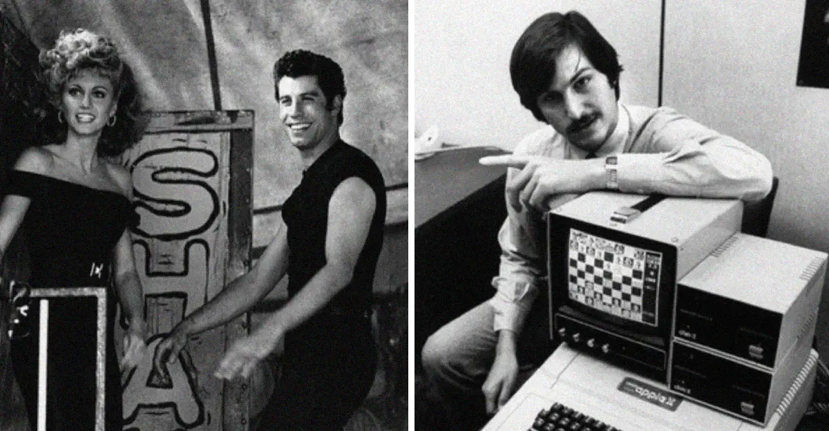 35 Vintage Photos That Perfectly Capture 1977=1980 1. Waiting In Line to See Star Wars, 1977, 2. January 19th 1977, The One and Only Day it Snowed in Miami, 3. Disco Sally, a 78-Year-Old Studio 54 Regular, Becomes a Symbol of the Era in 1978, 4. A Businessman Lights a Cigarette Inside a New York City Phone Booth in 1980, 5. Two Women Sit Casually on a Fire Escape in Harlem, NYC, in 1978, 6. Harrison Ford Appears as Colonel G. Lucas in Apocalypse Now, 1979, 7. In 1978, a Toddler Poses Next to the Family's New Color TV Like It's a Family Member, 8. Salesmen Sit on the Hoods of New Cars Waiting for Buyers at a California Dealership in 1979, 9. Kids Jump From a Fire Escape Onto Mattresses in NYC's Lower East Side, 1979, 10. Comic-Con San Diego in 1980 Captures the Wild Beginnings of Pop Culture Fandom, 11. The World's Largest Disco Draws Crowds to Buffalo in 1978, 12. Young Roller Skater in Red Moves Through Midtown Manhattan, 1979, 13. In 1978, Disco Dancing Lessons Spread to Suburbs Like Beaverton, Oregon, 14. An Apple II Computer and a Young Steve Jobs Revolutionize Tech in 1977, 15. A Woman Leans in to Kiss a Windsor Guard in a Whimsical Moment, 1980, 16. Two Guys Play Atari in Their Living Room in 1978, Defining Home Entertainment, 17. National Space Invaders Championship in 1980 Showcases a New Era of Gamers, 18. A Local News Crew in Texas Interviews Parents After Taking Kids to See Alien, 1979, 19. Young Woman in a "Consenting Adult" Shirt Enjoys the Rolling Stones in 1978, 20. In 1979, Reflections on the Dance Floor Captured the Disco Craze From Above, 21. A Canadian Gas Station Refuses to Fuel Soviet Ladas to Protest the Invasion of Afghanistan, 1980, 22. Subway Riders Carry Lawn Chairs for a Beach Day in NYC, Summer 1978, 23. High School Seniors Pose Before Heading on a Ski Trip in 1980, 24. Young Girl Embraces Teddy Boy Fashion and Rock 'n' Roll Dancing, 1979, 25. In 1980, Bronx Teens Turn the Streets Into a Stage With BMX Tricks, 26. Olivia Newton-John and John Travolta Redefine Teen Style on the Set of Grease, 1978, 27. KISS Fans in Buffalo, NY, Fully Embrace Glam Rock Culture, 1978, 28. New UK Prime Minister Margaret Thatcher Celebrates Her Election Victory, 1979, 29. The Sony Walkman Hits the Market With a Bold Ad Declaring "There's a Revolution in the Streets", 1980, 30. A Young Man Spins the Top Hits of 1978 on AM Radio Studio, 31. Four New Jersey Teens Check Under the Hood of a Car With a Backwards Design, 1979, 32. Elvis Presley's Final Performance in 1977 Leaves Fans With an Iconic Farewell, 33. Protesters Flood the Capitol in March 1980 to Oppose Military Draft Registration, 34. Staten Island Families Resort to Kerosene Lamps During the 1977 Blackout