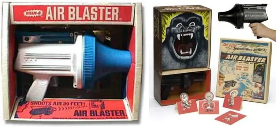 1. Lawn Darts (Jarts), 2. Creepy Crawlers ThingMaker Oven, 3. Clackers, 4. Easy-Bake Oven ('80s version), 5. Battlestar Galactica Missile-Firing Toys, 6. Slap Bracelets, 7. Kenner's Alien Action Figure, 8. Sky Dancers, 9. Pogo Balls, 10. Micro Machines, 11. Monster Science Lab Kits, 12. Stretch Armstrong, 13. Fisher-Price Power Wheels (early models), 14. Shrinky Dinks (original version), 15. Madballs, 16. Polly Pocket (early sets), 17. Play-Doh Mop Top Hair Shop, 18. Realistic Cap Guns, 19. Moon Shoes, 20. The Suckerman Toy, 21. Talkboy Recorder, 22. Super Elastic Bubble Plastic, 23. Ghostbusters Proton Pack, 24. Nerf Fencing Set, 25. Etch A Sketch Animator, 26. Big Wheel Tricycles (no brakes), 27. Wham-O Air Blaster, 28. Baby All Gone, 29. BMX Bikes with Pegs