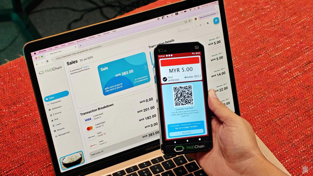 Accept QR and Card payments with audible transaction alerts, Generate e-Invoice instantly!, Track your sales in real time from any device, Easy onboarding with no manual form or bank visits required