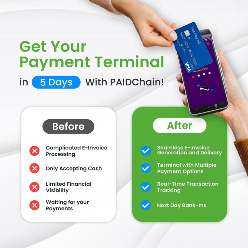 Accept QR and Card payments with audible transaction alerts, Generate e-Invoice instantly!, Track your sales in real time from any device, Easy onboarding with no manual form or bank visits required