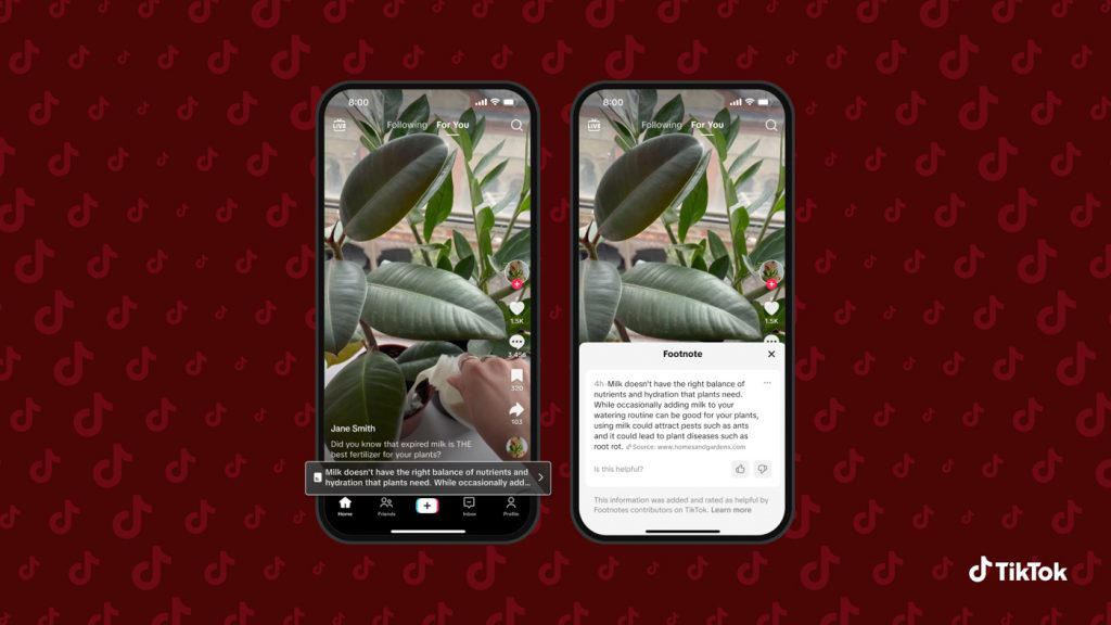 More monitoring tools for parents over their teens’ content on TikTok, Well-Being Missions help promote positive digital habits, New creator-specific features to foster safer communities, Footnotes now available for US pilot program users 