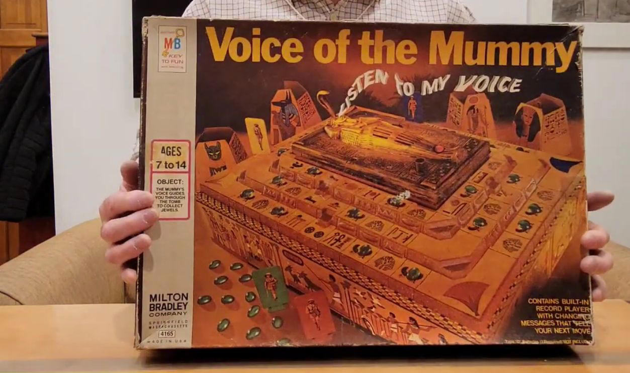 Voice of the Mummy (1971 Milton Bradley) 3D Monopoly (1991 Franklin Mint), The Beatles Flip Your Wig (1964 Milton Bradley), Dark Tower (1981 Milton Bradley), Key to the Kingdom (1990 Golden), Voice of the Mummy (1971 Milton Bradley), McDonald’s Game (1975 Milton Bradley), Be A Manager Baseball (1967 Cadaco), The Game of Goose (Early 1900s editions), Star Wars: Destroy Death Star Game (1977 Kenner), Disney’s Haunted Mansion Game (1972 Lakeside), Fortune (1935 Parker Brothers), Camp Granada (1965 Milton Bradley), Haunted House (1962 Milton Bradley), The Omega Virus (1992 Milton Bradley), Torpedo Run! (1986 Milton Bradley), The Magnificent Race (1963 Transogram), Chivalry (1960 Transogram), The Grape Escape (1992 Parker Brothers)