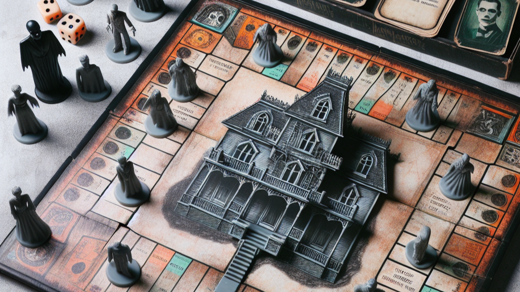 Haunted House (1962 Milton Bradley) 3D Monopoly (1991 Franklin Mint), The Beatles Flip Your Wig (1964 Milton Bradley), Dark Tower (1981 Milton Bradley), Key to the Kingdom (1990 Golden), Voice of the Mummy (1971 Milton Bradley), McDonald’s Game (1975 Milton Bradley), Be A Manager Baseball (1967 Cadaco), The Game of Goose (Early 1900s editions), Star Wars: Destroy Death Star Game (1977 Kenner), Disney’s Haunted Mansion Game (1972 Lakeside), Fortune (1935 Parker Brothers), Camp Granada (1965 Milton Bradley), Haunted House (1962 Milton Bradley), The Omega Virus (1992 Milton Bradley), Torpedo Run! (1986 Milton Bradley), The Magnificent Race (1963 Transogram), Chivalry (1960 Transogram), The Grape Escape (1992 Parker Brothers)