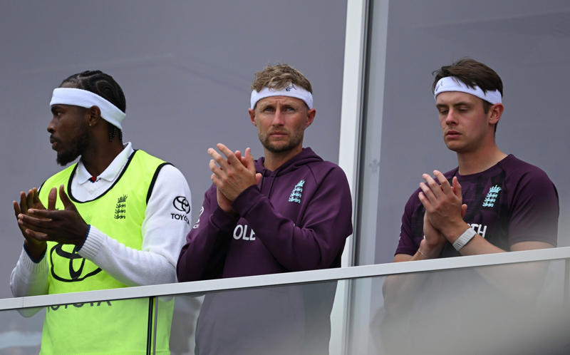 07:59 PM BST, Boycott’s verdict, 07:25 PM BST, Michael Vaughan on BBC Test Match Special, 07:21 PM BST, A tale of three horror drops, 07:17 PM BST, Stumps on day two, 07:15 PM BST, OVER 18: IND 75/2 (Jaiswal 51 Deep 4), 07:10 PM BST, 07:08 PM BST, OVER 17: IND 70/1 (Jaiswal 51 Sudharsan 11), 07:05 PM BST, OVER 16: IND 64/1 (Jaiswal 45 Sudharsan 11), 07:00 PM BST, OVER 15: IND 64/1 (Jaiswal 45 Sudharsan 11), 06:56 PM BST, OVER 14: IND 56/1 (Jaiswal 41 Sudharsan 7), 06:51 PM BST, OVER 13: IND 55/1 (Jaiswal 40 Sudharsan 7), 06:47 PM BST, OVER 12: IND 55/1 (Jaiswal 40 Sudharsan 7), 06:41 PM BST, OVER 11: IND 47/1 (Jaiswal 39 Sudharsan 0), 06:37 PM BST, OVER 10: IND 46/1 (Jaiswal 38 Sudharsan 0), 06:34 PM BST, 06:30 PM BST, OVER 9: IND 41/0 (Jaiswal 33 Rahul 7), 06:25 PM BST, OVER 8: IND 34/0 (Jaiswal 26 Rahul 7), 06:20 PM BST, OVER 7: IND 29/0 (Jaiswal 25 Rahul 3), 06:15 PM BST, OVER 6: IND 28/0 (Jaiswal 24 Rahul 3), 06:11 PM BST, OVER 5: IND 26/0 (Jaiswal 24 Rahul 1), 06:07 PM BST, OVER 4: IND 17/0 (Jaiswal 16 Rahul 0), 06:02 PM BST, OVER 3: IND 12/0 (Jaiswal 12 Rahul 0), 05:58 PM BST, OVER 2: IND 0/0 (Jaiswal 0 Rahul 0), 05:53 PM BST, OVER 1: IND 0/0 (Jaiswal 0 Rahul 0), 05:48 PM BST, India’s second innings, 05:45 PM BST, England bowlers back on their feet, 05:39 PM BST, England bowled out for 247, 05:38 PM BST, OVER 51: ENG 247/8 (Tongue 0 Brook 53), 05:33 PM BST, OVER 50: ENG 246/8 (Tongue 0 Brook 52), 05:28 PM BST, OVER 49: ENG 243/8 (Tongue 0 Brook 49), 05:24 PM BST, Nearly ready for action, 05:16 PM BST, Restart time, 05:16 PM BST, Restart coming soon?, 05:07 PM BST, 05:03 PM BST, Good news!, 04:59 PM BST, Weather update, 04:56 PM BST, Michael Vaughan on BBC Test Match Special, 04:53 PM BST, Nasser Hussain on Sky Sports, 04:52 PM BST, What an image!, 04:41 PM BST, Rain stops play, 04:41 PM BST, OVER 48: ENG 242/8 (Tongue 0 Brook 48), 04:36 PM BST, OVER 47: ENG 235/8 (Tongue 0 Brook 41), 04:34 PM BST, 04:30 PM BST, OVER 46: ENG 230/7 (Atkinson 7 Brook 40), 04:26 PM BST, OVER 45: ENG 224/7 (Atkinson 2 Brook 39), 04:22 PM BST, OVER 44: ENG 220/7 (Atkinson 1 Brook 36), 04:17 PM BST, OVER 43: ENG 215/7 (Atkinson 0 Brook 33), 04:16 PM BST, Evening session, 04:12 PM BST, Tea verdict, 04:11 PM BST, Day for Thorpey, 04:07 PM BST, Inside Duckett’s extraordinary skirmish with Deep, 03:58 PM BST, Momentum shifting, 03:56 PM BST, 03:55 PM BST, 03:49 PM BST, 03:48 PM BST, OVER 42: ENG 215/5 (Smith 8 Brook 33), 03:46 PM BST, OVER 41: ENG 210/5 (Smith 7 Brook 29), 03:41 PM BST, OVER 40: ENG 207/5 (Smith 6 Brook 27), 03:38 PM BST, OVER 39: ENG 201/5 (Smith 5 Brook 22), 03:33 PM BST, OVER 38: ENG 200/5 (Smith 5 Brook 21), 03:29 PM BST, OVER 37: ENG 196/5 (Smith 1 Brook 21), 03:26 PM BST, 03:23 PM BST, OVER 36: ENG 190/4 (Bethell 2 Brook 21), 03:18 PM BST, OVER 35: ENG 186/4 (Bethell 1 Brook 18), 03:12 PM BST, OVER 34: ENG 176/4 (Bethell 0 Brook 9), 03:06 PM BST, 03:01 PM BST, OVER 32: ENG 167/3 (Root 21 Brook 8), 02:56 PM BST, OVER 31: ENG 165/3 (Root 20 Brook 7), 02:48 PM BST, OVER 30: ENG 161/3 (Root 16 Brook 7), 02:44 PM BST, OVER 29: ENG 154/3 (Root 14 Brook 6), 02:39 PM BST, OVER 28: ENG 152/3 (Root 14 Brook 4), 02:33 PM BST, OVER 27: ENG 148/3 (Root 10 Brook 4), 02:29 PM BST, OVER 26: ENG 147/3 (Root 9 Brook 4), 02:25 PM BST, OVER 25: ENG 146/3 (Root 8 Brook 4), 02:21 PM BST, 02:17 PM BST, OVER 24: ENG 142/2 (Root 8 Pope 22), 02:13 PM BST, OVER 23: ENG 138/2 (Root 4 Pope 22), 02:09 PM BST, OVER 22: ENG 134/2 (Root 4 Pope 18), 02:03 PM BST, 02:02 PM BST, OVER 21: ENG 129/1 (Crawley 64 Pope 18), 01:57 PM BST, OVER 20: ENG 126/1 (Crawley 63 Pope 17), 01:53 PM BST, OVER 19: ENG 124/1 (Crawley 62 Pope 16), 01:49 PM BST, OVER 18: ENG 115/1 (Crawley 54 Pope 16), 01:45 PM BST, OVER 17: ENG 110/1 (Crawley 53 Pope 12), 01:40 PM BST, Afternoon session, 01:35 PM BST, Lunchtime verdict, 01:29 PM BST, Friendly or too far?, 01:23 PM BST, A day that is about more than just cricket, 01:17 PM BST, Ravi Shastri on Sky Sports, 01:14 PM BST, Ricky Ponting on Sky Sports, 01:11 PM BST, 01:03 PM BST, England in great position after near perfect session, 01:02 PM BST, OVER 16: ENG 109/1 (Crawley 52 Pope 12), 12:55 PM BST, OVER 15: ENG 105/1 (Crawley 52 Pope 8), 12:52 PM BST, OVER 14: ENG 97/1 (Crawley 47 Pope 5), 12:52 PM BST, OVER 14: ENG 97/1 (Crawley 47 Pope 5), 12:50 PM BST, OVER 13: ENG 93/1 (Crawley 47 Pope 1), 12:47 PM BST, 12:42 PM BST, OVER 12: ENG 92/0 (Crawley 47 Duckett 43), 12:37 PM BST, India may have to turn to spin - on a green top, 12:36 PM BST, OVER 11: ENG 84/0 (Crawley 46 Duckett 37), 12:31 PM BST, OVER 10: ENG 71/0 (Crawley 38 Duckett 32), 12:27 PM BST, OVER 9: ENG 64/0 (Crawley 33 Duckett 30), 12:23 PM BST, OVER 8: ENG 59/0 (Crawley 29 Duckett 29), 12:21 PM BST, India deflated by England onslaught, 12:18 PM BST, OVER 7: ENG 51/0 (Crawley 21 Duckett 29), 12:12 PM BST, OVER 6: ENG 40/0 (Crawley 16 Duckett 23), 12:08 PM BST, OVER 5: ENG 28/0 (Crawley 16 Duckett 11), 12:04 PM BST, A very Bazball answer, 12:04 PM BST, OVER 4: ENG 24/0 (Crawley 12 Duckett 11), 11:54 AM BST, OVER 3: ENG 18/0 (Crawley 12 Duckett 5), 11:48 AM BST, Atkinson shows what England have missed, 11:47 AM BST, OVER 2: ENG 9/0 (Crawley 4 Duckett 4), 11:44 AM BST, OVER 1: ENG 8/0 (Crawley 4 Duckett 3), 11:34 AM BST, Back with a bang, 11:31 AM BST, A quick kill, 11:29 AM BST, 11:27 AM BST, 11:26 AM BST, OVER 69: IND 224/8 (Deep 0, Siraj 0), 11:21 AM BST, OVER 68: IND 220/8 (Deep 0, Siraj 0), 11:19 AM BST, 11:18 AM BST, OVER 67: IND 218/7 (Washington 23, Deep 0), 11:16 AM BST, A Day for Thorpey, 11:10 AM BST, 11:09 AM BST, OVER 66: IND 213/6 (Nair 57, Washington 23), 11:06 AM BST, OVER 65: IND 213/6 (Nair 57, Washington 23), 10:58 AM BST, England’s leading wicket-taker: Joe Root, 10:56 AM BST, Woakes injury puts dampener on the match, 10:35 AM BST, Play to continue until 7pm, 10:31 AM BST, Woakes’ Ashes hopes in the balance, 10:04 AM BST, A Day for Thorpey, 09:53 AM BST, Good morning