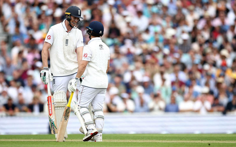 07:59 PM BST, Boycott’s verdict, 07:25 PM BST, Michael Vaughan on BBC Test Match Special, 07:21 PM BST, A tale of three horror drops, 07:17 PM BST, Stumps on day two, 07:15 PM BST, OVER 18: IND 75/2 (Jaiswal 51 Deep 4), 07:10 PM BST, 07:08 PM BST, OVER 17: IND 70/1 (Jaiswal 51 Sudharsan 11), 07:05 PM BST, OVER 16: IND 64/1 (Jaiswal 45 Sudharsan 11), 07:00 PM BST, OVER 15: IND 64/1 (Jaiswal 45 Sudharsan 11), 06:56 PM BST, OVER 14: IND 56/1 (Jaiswal 41 Sudharsan 7), 06:51 PM BST, OVER 13: IND 55/1 (Jaiswal 40 Sudharsan 7), 06:47 PM BST, OVER 12: IND 55/1 (Jaiswal 40 Sudharsan 7), 06:41 PM BST, OVER 11: IND 47/1 (Jaiswal 39 Sudharsan 0), 06:37 PM BST, OVER 10: IND 46/1 (Jaiswal 38 Sudharsan 0), 06:34 PM BST, 06:30 PM BST, OVER 9: IND 41/0 (Jaiswal 33 Rahul 7), 06:25 PM BST, OVER 8: IND 34/0 (Jaiswal 26 Rahul 7), 06:20 PM BST, OVER 7: IND 29/0 (Jaiswal 25 Rahul 3), 06:15 PM BST, OVER 6: IND 28/0 (Jaiswal 24 Rahul 3), 06:11 PM BST, OVER 5: IND 26/0 (Jaiswal 24 Rahul 1), 06:07 PM BST, OVER 4: IND 17/0 (Jaiswal 16 Rahul 0), 06:02 PM BST, OVER 3: IND 12/0 (Jaiswal 12 Rahul 0), 05:58 PM BST, OVER 2: IND 0/0 (Jaiswal 0 Rahul 0), 05:53 PM BST, OVER 1: IND 0/0 (Jaiswal 0 Rahul 0), 05:48 PM BST, India’s second innings, 05:45 PM BST, England bowlers back on their feet, 05:39 PM BST, England bowled out for 247, 05:38 PM BST, OVER 51: ENG 247/8 (Tongue 0 Brook 53), 05:33 PM BST, OVER 50: ENG 246/8 (Tongue 0 Brook 52), 05:28 PM BST, OVER 49: ENG 243/8 (Tongue 0 Brook 49), 05:24 PM BST, Nearly ready for action, 05:16 PM BST, Restart time, 05:16 PM BST, Restart coming soon?, 05:07 PM BST, 05:03 PM BST, Good news!, 04:59 PM BST, Weather update, 04:56 PM BST, Michael Vaughan on BBC Test Match Special, 04:53 PM BST, Nasser Hussain on Sky Sports, 04:52 PM BST, What an image!, 04:41 PM BST, Rain stops play, 04:41 PM BST, OVER 48: ENG 242/8 (Tongue 0 Brook 48), 04:36 PM BST, OVER 47: ENG 235/8 (Tongue 0 Brook 41), 04:34 PM BST, 04:30 PM BST, OVER 46: ENG 230/7 (Atkinson 7 Brook 40), 04:26 PM BST, OVER 45: ENG 224/7 (Atkinson 2 Brook 39), 04:22 PM BST, OVER 44: ENG 220/7 (Atkinson 1 Brook 36), 04:17 PM BST, OVER 43: ENG 215/7 (Atkinson 0 Brook 33), 04:16 PM BST, Evening session, 04:12 PM BST, Tea verdict, 04:11 PM BST, Day for Thorpey, 04:07 PM BST, Inside Duckett’s extraordinary skirmish with Deep, 03:58 PM BST, Momentum shifting, 03:56 PM BST, 03:55 PM BST, 03:49 PM BST, 03:48 PM BST, OVER 42: ENG 215/5 (Smith 8 Brook 33), 03:46 PM BST, OVER 41: ENG 210/5 (Smith 7 Brook 29), 03:41 PM BST, OVER 40: ENG 207/5 (Smith 6 Brook 27), 03:38 PM BST, OVER 39: ENG 201/5 (Smith 5 Brook 22), 03:33 PM BST, OVER 38: ENG 200/5 (Smith 5 Brook 21), 03:29 PM BST, OVER 37: ENG 196/5 (Smith 1 Brook 21), 03:26 PM BST, 03:23 PM BST, OVER 36: ENG 190/4 (Bethell 2 Brook 21), 03:18 PM BST, OVER 35: ENG 186/4 (Bethell 1 Brook 18), 03:12 PM BST, OVER 34: ENG 176/4 (Bethell 0 Brook 9), 03:06 PM BST, 03:01 PM BST, OVER 32: ENG 167/3 (Root 21 Brook 8), 02:56 PM BST, OVER 31: ENG 165/3 (Root 20 Brook 7), 02:48 PM BST, OVER 30: ENG 161/3 (Root 16 Brook 7), 02:44 PM BST, OVER 29: ENG 154/3 (Root 14 Brook 6), 02:39 PM BST, OVER 28: ENG 152/3 (Root 14 Brook 4), 02:33 PM BST, OVER 27: ENG 148/3 (Root 10 Brook 4), 02:29 PM BST, OVER 26: ENG 147/3 (Root 9 Brook 4), 02:25 PM BST, OVER 25: ENG 146/3 (Root 8 Brook 4), 02:21 PM BST, 02:17 PM BST, OVER 24: ENG 142/2 (Root 8 Pope 22), 02:13 PM BST, OVER 23: ENG 138/2 (Root 4 Pope 22), 02:09 PM BST, OVER 22: ENG 134/2 (Root 4 Pope 18), 02:03 PM BST, 02:02 PM BST, OVER 21: ENG 129/1 (Crawley 64 Pope 18), 01:57 PM BST, OVER 20: ENG 126/1 (Crawley 63 Pope 17), 01:53 PM BST, OVER 19: ENG 124/1 (Crawley 62 Pope 16), 01:49 PM BST, OVER 18: ENG 115/1 (Crawley 54 Pope 16), 01:45 PM BST, OVER 17: ENG 110/1 (Crawley 53 Pope 12), 01:40 PM BST, Afternoon session, 01:35 PM BST, Lunchtime verdict, 01:29 PM BST, Friendly or too far?, 01:23 PM BST, A day that is about more than just cricket, 01:17 PM BST, Ravi Shastri on Sky Sports, 01:14 PM BST, Ricky Ponting on Sky Sports, 01:11 PM BST, 01:03 PM BST, England in great position after near perfect session, 01:02 PM BST, OVER 16: ENG 109/1 (Crawley 52 Pope 12), 12:55 PM BST, OVER 15: ENG 105/1 (Crawley 52 Pope 8), 12:52 PM BST, OVER 14: ENG 97/1 (Crawley 47 Pope 5), 12:52 PM BST, OVER 14: ENG 97/1 (Crawley 47 Pope 5), 12:50 PM BST, OVER 13: ENG 93/1 (Crawley 47 Pope 1), 12:47 PM BST, 12:42 PM BST, OVER 12: ENG 92/0 (Crawley 47 Duckett 43), 12:37 PM BST, India may have to turn to spin - on a green top, 12:36 PM BST, OVER 11: ENG 84/0 (Crawley 46 Duckett 37), 12:31 PM BST, OVER 10: ENG 71/0 (Crawley 38 Duckett 32), 12:27 PM BST, OVER 9: ENG 64/0 (Crawley 33 Duckett 30), 12:23 PM BST, OVER 8: ENG 59/0 (Crawley 29 Duckett 29), 12:21 PM BST, India deflated by England onslaught, 12:18 PM BST, OVER 7: ENG 51/0 (Crawley 21 Duckett 29), 12:12 PM BST, OVER 6: ENG 40/0 (Crawley 16 Duckett 23), 12:08 PM BST, OVER 5: ENG 28/0 (Crawley 16 Duckett 11), 12:04 PM BST, A very Bazball answer, 12:04 PM BST, OVER 4: ENG 24/0 (Crawley 12 Duckett 11), 11:54 AM BST, OVER 3: ENG 18/0 (Crawley 12 Duckett 5), 11:48 AM BST, Atkinson shows what England have missed, 11:47 AM BST, OVER 2: ENG 9/0 (Crawley 4 Duckett 4), 11:44 AM BST, OVER 1: ENG 8/0 (Crawley 4 Duckett 3), 11:34 AM BST, Back with a bang, 11:31 AM BST, A quick kill, 11:29 AM BST, 11:27 AM BST, 11:26 AM BST, OVER 69: IND 224/8 (Deep 0, Siraj 0), 11:21 AM BST, OVER 68: IND 220/8 (Deep 0, Siraj 0), 11:19 AM BST, 11:18 AM BST, OVER 67: IND 218/7 (Washington 23, Deep 0), 11:16 AM BST, A Day for Thorpey, 11:10 AM BST, 11:09 AM BST, OVER 66: IND 213/6 (Nair 57, Washington 23), 11:06 AM BST, OVER 65: IND 213/6 (Nair 57, Washington 23), 10:58 AM BST, England’s leading wicket-taker: Joe Root, 10:56 AM BST, Woakes injury puts dampener on the match, 10:35 AM BST, Play to continue until 7pm, 10:31 AM BST, Woakes’ Ashes hopes in the balance, 10:04 AM BST, A Day for Thorpey, 09:53 AM BST, Good morning