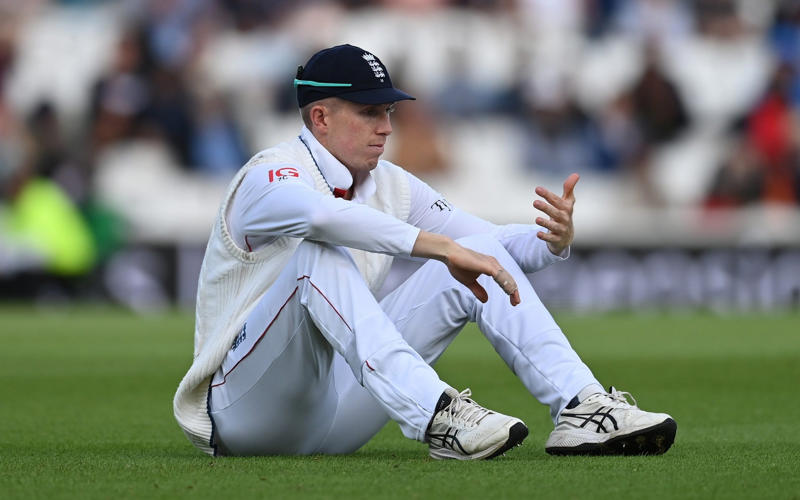 07:59 PM BST, Boycott’s verdict, 07:25 PM BST, Michael Vaughan on BBC Test Match Special, 07:21 PM BST, A tale of three horror drops, 07:17 PM BST, Stumps on day two, 07:15 PM BST, OVER 18: IND 75/2 (Jaiswal 51 Deep 4), 07:10 PM BST, 07:08 PM BST, OVER 17: IND 70/1 (Jaiswal 51 Sudharsan 11), 07:05 PM BST, OVER 16: IND 64/1 (Jaiswal 45 Sudharsan 11), 07:00 PM BST, OVER 15: IND 64/1 (Jaiswal 45 Sudharsan 11), 06:56 PM BST, OVER 14: IND 56/1 (Jaiswal 41 Sudharsan 7), 06:51 PM BST, OVER 13: IND 55/1 (Jaiswal 40 Sudharsan 7), 06:47 PM BST, OVER 12: IND 55/1 (Jaiswal 40 Sudharsan 7), 06:41 PM BST, OVER 11: IND 47/1 (Jaiswal 39 Sudharsan 0), 06:37 PM BST, OVER 10: IND 46/1 (Jaiswal 38 Sudharsan 0), 06:34 PM BST, 06:30 PM BST, OVER 9: IND 41/0 (Jaiswal 33 Rahul 7), 06:25 PM BST, OVER 8: IND 34/0 (Jaiswal 26 Rahul 7), 06:20 PM BST, OVER 7: IND 29/0 (Jaiswal 25 Rahul 3), 06:15 PM BST, OVER 6: IND 28/0 (Jaiswal 24 Rahul 3), 06:11 PM BST, OVER 5: IND 26/0 (Jaiswal 24 Rahul 1), 06:07 PM BST, OVER 4: IND 17/0 (Jaiswal 16 Rahul 0), 06:02 PM BST, OVER 3: IND 12/0 (Jaiswal 12 Rahul 0), 05:58 PM BST, OVER 2: IND 0/0 (Jaiswal 0 Rahul 0), 05:53 PM BST, OVER 1: IND 0/0 (Jaiswal 0 Rahul 0), 05:48 PM BST, India’s second innings, 05:45 PM BST, England bowlers back on their feet, 05:39 PM BST, England bowled out for 247, 05:38 PM BST, OVER 51: ENG 247/8 (Tongue 0 Brook 53), 05:33 PM BST, OVER 50: ENG 246/8 (Tongue 0 Brook 52), 05:28 PM BST, OVER 49: ENG 243/8 (Tongue 0 Brook 49), 05:24 PM BST, Nearly ready for action, 05:16 PM BST, Restart time, 05:16 PM BST, Restart coming soon?, 05:07 PM BST, 05:03 PM BST, Good news!, 04:59 PM BST, Weather update, 04:56 PM BST, Michael Vaughan on BBC Test Match Special, 04:53 PM BST, Nasser Hussain on Sky Sports, 04:52 PM BST, What an image!, 04:41 PM BST, Rain stops play, 04:41 PM BST, OVER 48: ENG 242/8 (Tongue 0 Brook 48), 04:36 PM BST, OVER 47: ENG 235/8 (Tongue 0 Brook 41), 04:34 PM BST, 04:30 PM BST, OVER 46: ENG 230/7 (Atkinson 7 Brook 40), 04:26 PM BST, OVER 45: ENG 224/7 (Atkinson 2 Brook 39), 04:22 PM BST, OVER 44: ENG 220/7 (Atkinson 1 Brook 36), 04:17 PM BST, OVER 43: ENG 215/7 (Atkinson 0 Brook 33), 04:16 PM BST, Evening session, 04:12 PM BST, Tea verdict, 04:11 PM BST, Day for Thorpey, 04:07 PM BST, Inside Duckett’s extraordinary skirmish with Deep, 03:58 PM BST, Momentum shifting, 03:56 PM BST, 03:55 PM BST, 03:49 PM BST, 03:48 PM BST, OVER 42: ENG 215/5 (Smith 8 Brook 33), 03:46 PM BST, OVER 41: ENG 210/5 (Smith 7 Brook 29), 03:41 PM BST, OVER 40: ENG 207/5 (Smith 6 Brook 27), 03:38 PM BST, OVER 39: ENG 201/5 (Smith 5 Brook 22), 03:33 PM BST, OVER 38: ENG 200/5 (Smith 5 Brook 21), 03:29 PM BST, OVER 37: ENG 196/5 (Smith 1 Brook 21), 03:26 PM BST, 03:23 PM BST, OVER 36: ENG 190/4 (Bethell 2 Brook 21), 03:18 PM BST, OVER 35: ENG 186/4 (Bethell 1 Brook 18), 03:12 PM BST, OVER 34: ENG 176/4 (Bethell 0 Brook 9), 03:06 PM BST, 03:01 PM BST, OVER 32: ENG 167/3 (Root 21 Brook 8), 02:56 PM BST, OVER 31: ENG 165/3 (Root 20 Brook 7), 02:48 PM BST, OVER 30: ENG 161/3 (Root 16 Brook 7), 02:44 PM BST, OVER 29: ENG 154/3 (Root 14 Brook 6), 02:39 PM BST, OVER 28: ENG 152/3 (Root 14 Brook 4), 02:33 PM BST, OVER 27: ENG 148/3 (Root 10 Brook 4), 02:29 PM BST, OVER 26: ENG 147/3 (Root 9 Brook 4), 02:25 PM BST, OVER 25: ENG 146/3 (Root 8 Brook 4), 02:21 PM BST, 02:17 PM BST, OVER 24: ENG 142/2 (Root 8 Pope 22), 02:13 PM BST, OVER 23: ENG 138/2 (Root 4 Pope 22), 02:09 PM BST, OVER 22: ENG 134/2 (Root 4 Pope 18), 02:03 PM BST, 02:02 PM BST, OVER 21: ENG 129/1 (Crawley 64 Pope 18), 01:57 PM BST, OVER 20: ENG 126/1 (Crawley 63 Pope 17), 01:53 PM BST, OVER 19: ENG 124/1 (Crawley 62 Pope 16), 01:49 PM BST, OVER 18: ENG 115/1 (Crawley 54 Pope 16), 01:45 PM BST, OVER 17: ENG 110/1 (Crawley 53 Pope 12), 01:40 PM BST, Afternoon session, 01:35 PM BST, Lunchtime verdict, 01:29 PM BST, Friendly or too far?, 01:23 PM BST, A day that is about more than just cricket, 01:17 PM BST, Ravi Shastri on Sky Sports, 01:14 PM BST, Ricky Ponting on Sky Sports, 01:11 PM BST, 01:03 PM BST, England in great position after near perfect session, 01:02 PM BST, OVER 16: ENG 109/1 (Crawley 52 Pope 12), 12:55 PM BST, OVER 15: ENG 105/1 (Crawley 52 Pope 8), 12:52 PM BST, OVER 14: ENG 97/1 (Crawley 47 Pope 5), 12:52 PM BST, OVER 14: ENG 97/1 (Crawley 47 Pope 5), 12:50 PM BST, OVER 13: ENG 93/1 (Crawley 47 Pope 1), 12:47 PM BST, 12:42 PM BST, OVER 12: ENG 92/0 (Crawley 47 Duckett 43), 12:37 PM BST, India may have to turn to spin - on a green top, 12:36 PM BST, OVER 11: ENG 84/0 (Crawley 46 Duckett 37), 12:31 PM BST, OVER 10: ENG 71/0 (Crawley 38 Duckett 32), 12:27 PM BST, OVER 9: ENG 64/0 (Crawley 33 Duckett 30), 12:23 PM BST, OVER 8: ENG 59/0 (Crawley 29 Duckett 29), 12:21 PM BST, India deflated by England onslaught, 12:18 PM BST, OVER 7: ENG 51/0 (Crawley 21 Duckett 29), 12:12 PM BST, OVER 6: ENG 40/0 (Crawley 16 Duckett 23), 12:08 PM BST, OVER 5: ENG 28/0 (Crawley 16 Duckett 11), 12:04 PM BST, A very Bazball answer, 12:04 PM BST, OVER 4: ENG 24/0 (Crawley 12 Duckett 11), 11:54 AM BST, OVER 3: ENG 18/0 (Crawley 12 Duckett 5), 11:48 AM BST, Atkinson shows what England have missed, 11:47 AM BST, OVER 2: ENG 9/0 (Crawley 4 Duckett 4), 11:44 AM BST, OVER 1: ENG 8/0 (Crawley 4 Duckett 3), 11:34 AM BST, Back with a bang, 11:31 AM BST, A quick kill, 11:29 AM BST, 11:27 AM BST, 11:26 AM BST, OVER 69: IND 224/8 (Deep 0, Siraj 0), 11:21 AM BST, OVER 68: IND 220/8 (Deep 0, Siraj 0), 11:19 AM BST, 11:18 AM BST, OVER 67: IND 218/7 (Washington 23, Deep 0), 11:16 AM BST, A Day for Thorpey, 11:10 AM BST, 11:09 AM BST, OVER 66: IND 213/6 (Nair 57, Washington 23), 11:06 AM BST, OVER 65: IND 213/6 (Nair 57, Washington 23), 10:58 AM BST, England’s leading wicket-taker: Joe Root, 10:56 AM BST, Woakes injury puts dampener on the match, 10:35 AM BST, Play to continue until 7pm, 10:31 AM BST, Woakes’ Ashes hopes in the balance, 10:04 AM BST, A Day for Thorpey, 09:53 AM BST, Good morning