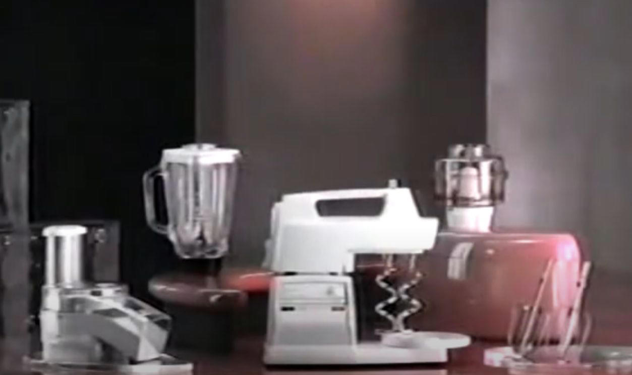 Oster Regency Kitchen Center (1970s–80s) Thrift Store Gold Mines, KitchenAid Model 'K' Mixer (1930s–50s), Sunbeam Mixmaster (1930s–60s), Toast-O-Lator Toaster (1940s), General Electric Monitor Top Refrigerator (1927–1930s), Westinghouse L-5 Waffle Iron (1930s), Vitamix Blender (1940s–60s), Dormeyer Mixwell Mixers (1950s), Hamilton Beach Milkshake Mixer (1950s), Coldspot Refrigerator by Sears (1940s–50s), Universal Coffeematic Percolator (1950s), Oster Regency Kitchen Center (1970s–80s), Crosley Shelvador Refrigerator (1940s), Vintage Soda Syphons (1930s–60s), Wear-Ever Juicers (1950s), GE Wall-Mount Can Openers (1960s), Kenmore Rotisserie Ovens (1950s–60s), Electric Egg Cookers (Sunbeam, GE – 1950s–70s), Bakelite Hand Mixers (1930s–40s), Hoosier Cabinets (1920s–30s), Early Crock-Pots (Rival – 1970s), Arvin Hot Plates (1940s–50s)