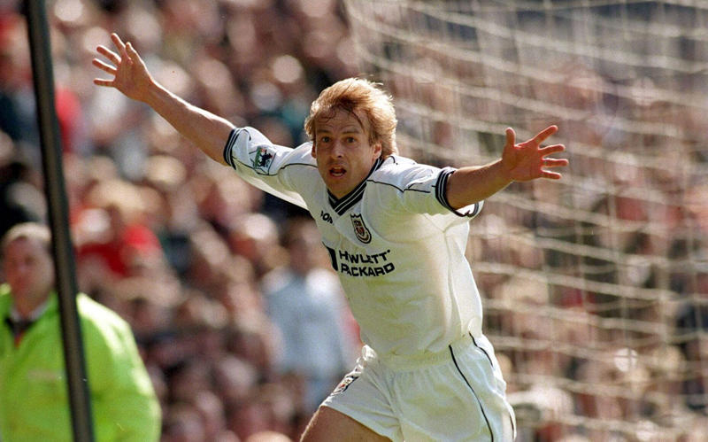 20. Jurgen Klinsmann (1994-95 and 1997-98), 19. Martin Chivers (1968-76), 18. Cyril Knowles (1964-75), 17. Bobby Smith (1955-64), 16. Alan Gilzean (1964-74), 15. Steve Perryman (1969-86), 14. Gary Mabbutt (1982-98), 13. Gary Lineker (1989-92), 12. Ossie Ardiles (1978-88), 11. Cliff Jones (1958-68), 10. Ledley King (1999-2012), 9. Pat Jennings (1964-77), 8. Son Heung-min (2015-2025), 7. Paul Gascoigne (1988-1991), 6. Gareth Bale (2007-13 and 2020-21), 5. Dave Mackay (1959-68), 4. Danny Blanchflower (1954-64), 3. Glenn Hoddle (1975-87), 2. Jimmy Greaves (1961-70), 1. Harry Kane (2009-23)