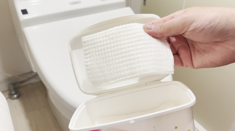 NG⒈ いきなりウェットシートで拭いている, NG⒉ トイレの床を「奥から手前」に拭いている, NG⒊ トイレ用洗剤を複数同時に使っている, 正しい手順で、トイレ掃除はもっと効果的に