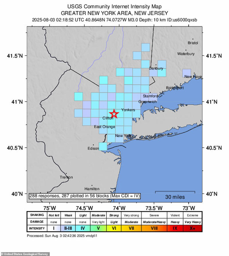 Earthquake rattles New York and New Jersey