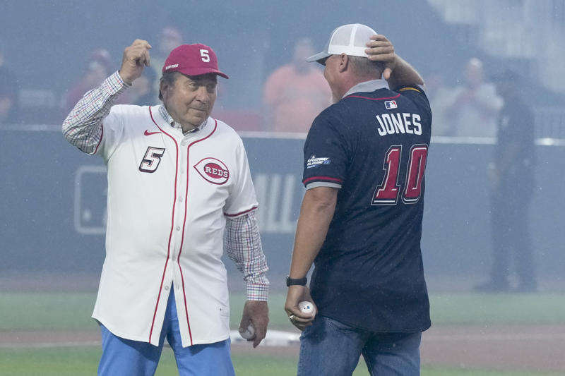 Pregame pageantry, Great spectacle, not a great view, Hall of Famers in the rain, Fewer fans returned after postponement, Bristol Motor Speedway swallows the baseball field, The Colossus looms, The Home Run Car goes racing, Checkered flag waves for Eli White