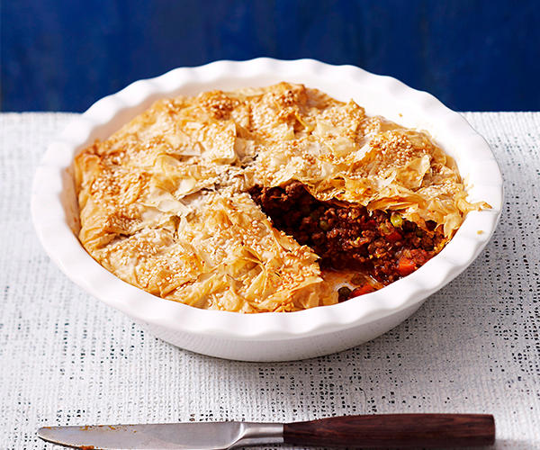          Easy beef stroganoff      ,          One pan layered burrito bake      ,          Greek meatballs with fetta, oregano and risoni      ,          Chilli con carne      ,          Two ways with Parmigiana-style mince      ,          Julie Goodwin’s pastitsio      ,          How to make a classic beef chow mein at home      ,          Curried mince with cabbage and rice      ,          Beef rissoles and mash      ,          Classic meatloaf      ,          Savoury beef mince slice      ,          Potato and mince bake      ,          Beef and pea hand pies      ,          Eggplant bolognese bake      ,          Beef and ricotta lasagne      ,          Savoury mince pie      ,          Indian rice pilaf with spiced beef      ,          Beef, mushroom and udon stir-fry      ,          Beef mince nachos      ,          Beef larb      ,          Chilli garlic mince with snake beans      ,          Spicy beef pilaf      ,          Sweet and sour beef mince with vegetables      ,          Beef and mushroom pies      ,          Beef in black bean sauce with rice noodles      , How to make our one pot beef stroganoff (video)