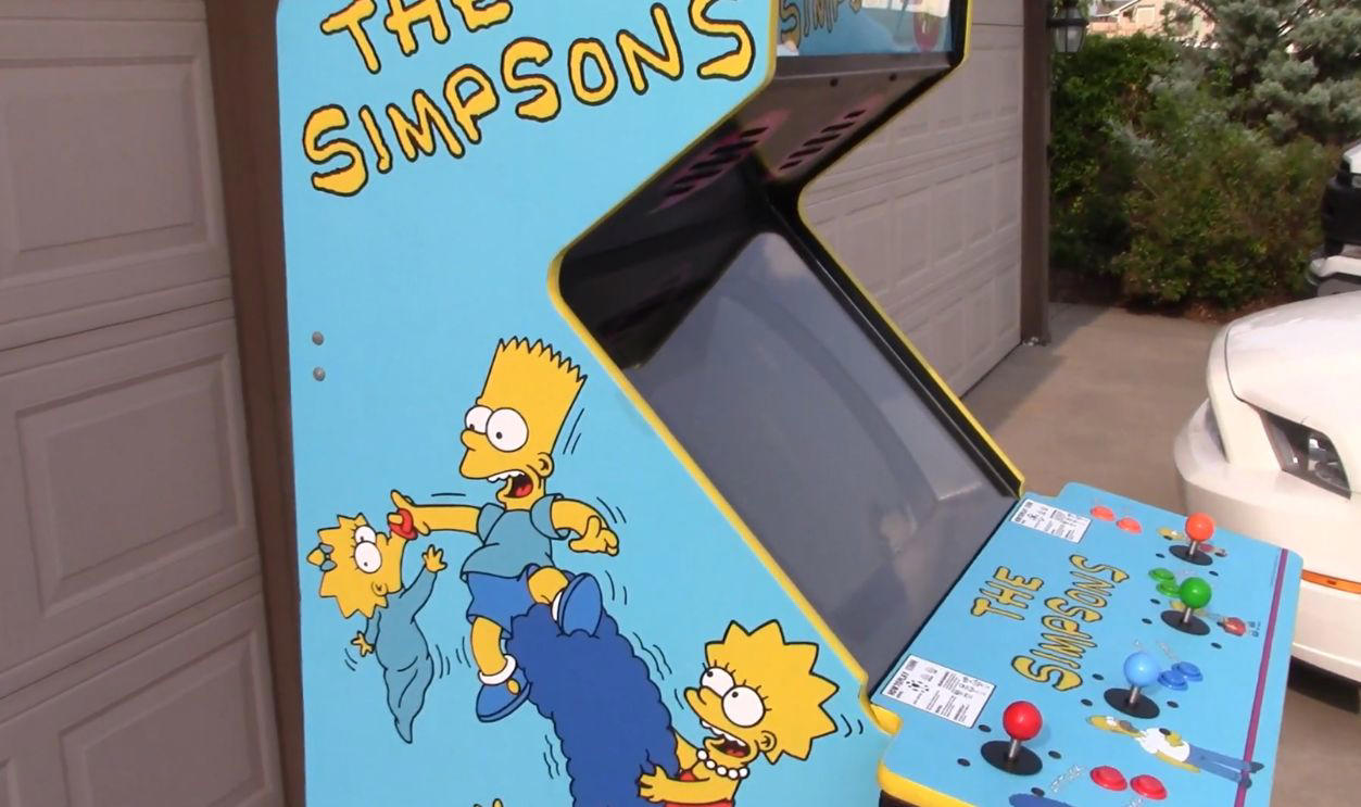 The Simpsons (Konami, 1991) Classic Nostalgia Worth Serious Cash, Pong (Atari, 1972), Pac-Man (Midway, 1980), Ms. Pac-Man (Midway, 1981), Galaga (Midway, 1981), Tempest (Atari, 1981), Frogger (Sega/Gremlin, 1981), Asteroids (Atari, 1979), Defender (Williams, 1981), Joust (Williams, 1982), Q*bert (Gottlieb, 1982), Tron (Bally Midway, 1982), Dragon’s Lair (Cinematronics, 1983), Punch-Out!! (Nintendo, 1984), Double Dragon (Technōs, 1987), Teenage Mutant Ninja Turtles (Konami, 1989), Street Fighter II (Capcom, 1991), Mortal Kombat (Midway, 1992), NBA Jam (Midway, 1993), The Simpsons (Konami, 1991), Rampage (Bally Midway, 1986), Gauntlet (Atari, 1985)