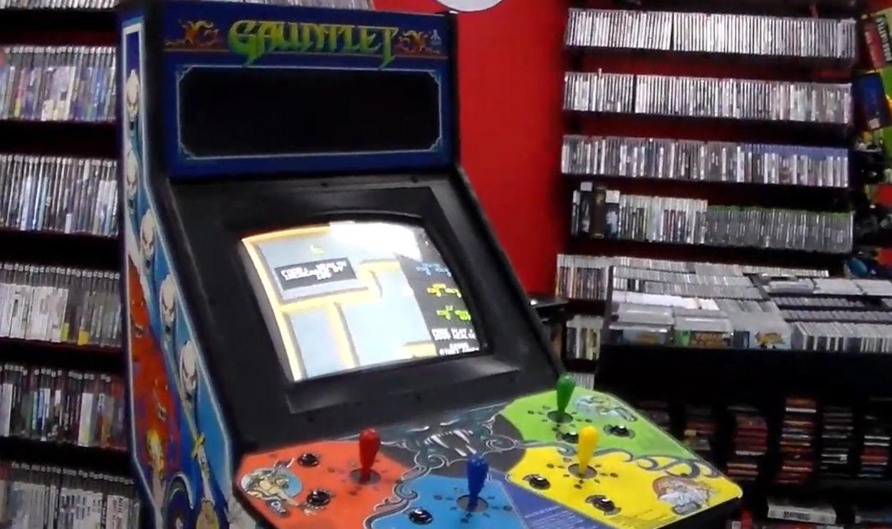 Gauntlet (Atari, 1985) Classic Nostalgia Worth Serious Cash, Pong (Atari, 1972), Pac-Man (Midway, 1980), Ms. Pac-Man (Midway, 1981), Galaga (Midway, 1981), Tempest (Atari, 1981), Frogger (Sega/Gremlin, 1981), Asteroids (Atari, 1979), Defender (Williams, 1981), Joust (Williams, 1982), Q*bert (Gottlieb, 1982), Tron (Bally Midway, 1982), Dragon’s Lair (Cinematronics, 1983), Punch-Out!! (Nintendo, 1984), Double Dragon (Technōs, 1987), Teenage Mutant Ninja Turtles (Konami, 1989), Street Fighter II (Capcom, 1991), Mortal Kombat (Midway, 1992), NBA Jam (Midway, 1993), The Simpsons (Konami, 1991), Rampage (Bally Midway, 1986), Gauntlet (Atari, 1985)