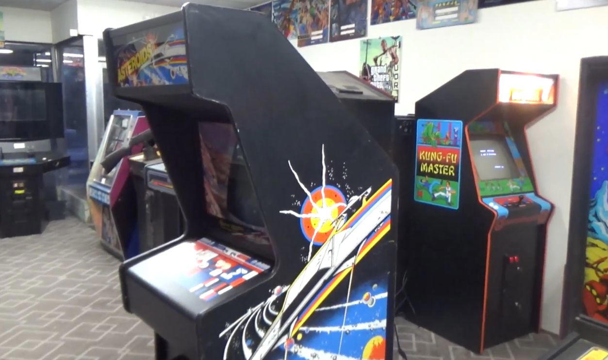 Asteroids (Atari, 1979) Classic Nostalgia Worth Serious Cash, Pong (Atari, 1972), Pac-Man (Midway, 1980), Ms. Pac-Man (Midway, 1981), Galaga (Midway, 1981), Tempest (Atari, 1981), Frogger (Sega/Gremlin, 1981), Asteroids (Atari, 1979), Defender (Williams, 1981), Joust (Williams, 1982), Q*bert (Gottlieb, 1982), Tron (Bally Midway, 1982), Dragon’s Lair (Cinematronics, 1983), Punch-Out!! (Nintendo, 1984), Double Dragon (Technōs, 1987), Teenage Mutant Ninja Turtles (Konami, 1989), Street Fighter II (Capcom, 1991), Mortal Kombat (Midway, 1992), NBA Jam (Midway, 1993), The Simpsons (Konami, 1991), Rampage (Bally Midway, 1986), Gauntlet (Atari, 1985)
