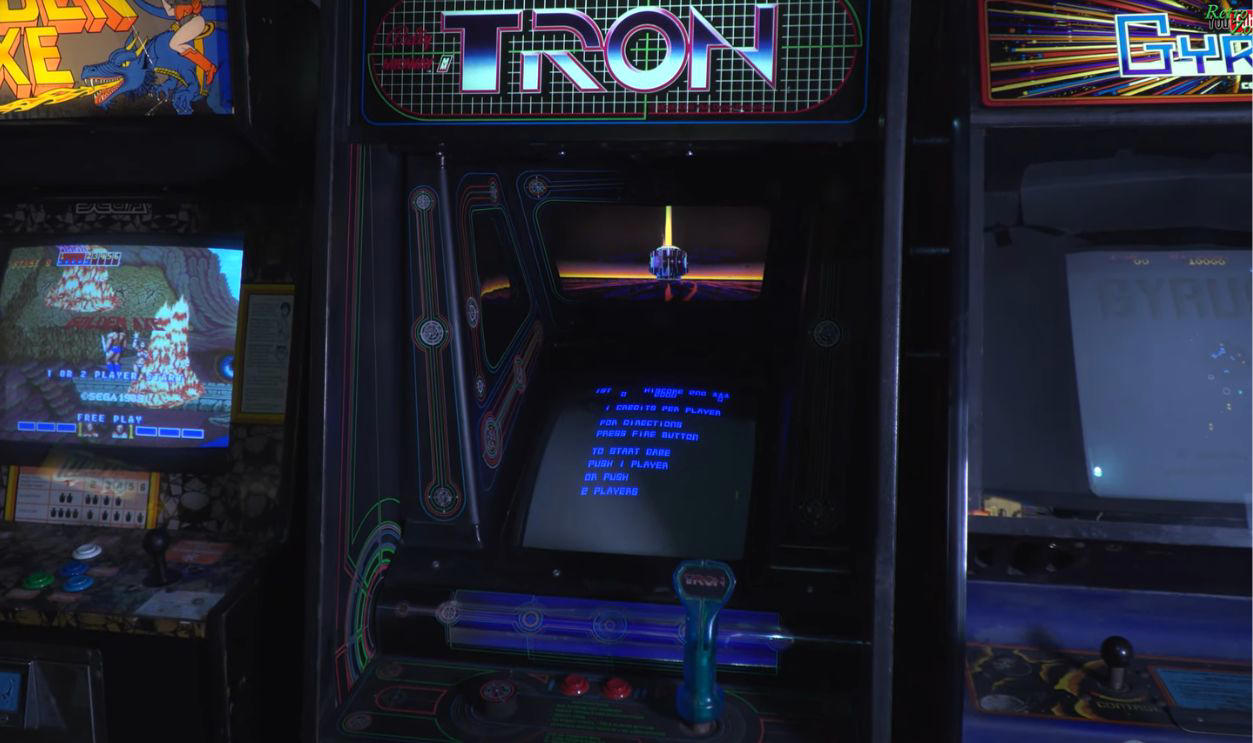 Tron (Bally Midway, 1982) Classic Nostalgia Worth Serious Cash, Pong (Atari, 1972), Pac-Man (Midway, 1980), Ms. Pac-Man (Midway, 1981), Galaga (Midway, 1981), Tempest (Atari, 1981), Frogger (Sega/Gremlin, 1981), Asteroids (Atari, 1979), Defender (Williams, 1981), Joust (Williams, 1982), Q*bert (Gottlieb, 1982), Tron (Bally Midway, 1982), Dragon’s Lair (Cinematronics, 1983), Punch-Out!! (Nintendo, 1984), Double Dragon (Technōs, 1987), Teenage Mutant Ninja Turtles (Konami, 1989), Street Fighter II (Capcom, 1991), Mortal Kombat (Midway, 1992), NBA Jam (Midway, 1993), The Simpsons (Konami, 1991), Rampage (Bally Midway, 1986), Gauntlet (Atari, 1985)