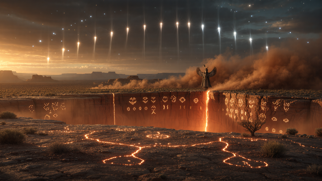 6. The Hopi Prophecies: The Day of Purification 1. Ragnarök: The Norse Apocalypse, 2. The Aztec Fifth Sun: A World Always Ending, 3. The Egyptian Great Inundation: Drowning in Myth, 4. Māori Beliefs: The Fire of Tama-nui-te-rā, 5. Zoroastrian Frashokereti: Fire and Finality, 6. The Hopi Prophecies: The Day of Purification, 7. The Finnish Kallavesi Cataclysm: A Whisper from the Kalevala