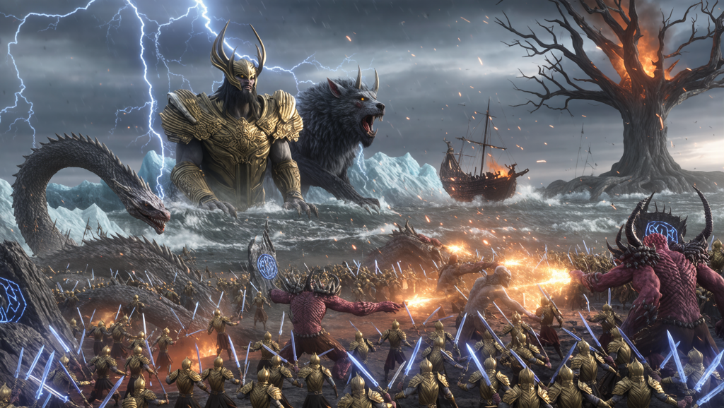 1. Ragnarök: The Norse Apocalypse 1. Ragnarök: The Norse Apocalypse, 2. The Aztec Fifth Sun: A World Always Ending, 3. The Egyptian Great Inundation: Drowning in Myth, 4. Māori Beliefs: The Fire of Tama-nui-te-rā, 5. Zoroastrian Frashokereti: Fire and Finality, 6. The Hopi Prophecies: The Day of Purification, 7. The Finnish Kallavesi Cataclysm: A Whisper from the Kalevala