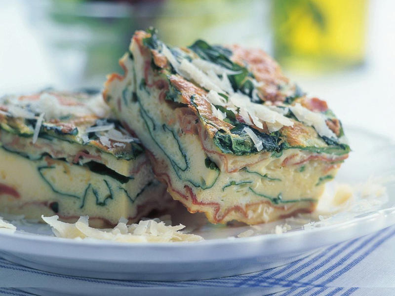 Can you reheat frittata?, Frittata recipes for breakfast, lunch and dinner, Mega vegie and haloumi frittata , Basil frittata with smoked salmon , Rainbow chard and three-cheese frittata , Roast pumpkin and zucchini frittata , Roasted pumpkin, spinach and fetta slice , Primavera frittata , Asparagus, tomato, ricotta and basil frittata , Potato, capsicum and spinach frittata , Quick three-cheese frittata , Kale and quinoa frittata , Pea and broad bean frittata , Rocket and prosciutto frittata , Ham and egg frittata , Chorizo & potato frittata , Asparagus frittata , Silverbeet frittata , Smoked trout frittata , Chilli and vegetable frittata , Broccoli and cheese frittata , Baked potato, ham and cheese frittata , Spanish frittata , Wild mushroom and green onion frittata , Potato, capsicum and olive frittata , Three-cheese pasta frittata , Zucchini and corn frittatas , Capsicum and potato frittata , Green power mini frittatas with spinach and feta , Bacon, pea and corn frittata , Asparagus & fetta frittata , Zucchini flower and tomato frittata , Tomato, feta and pancetta frittata , Why we love these frittatas, More quick & easy recipes
