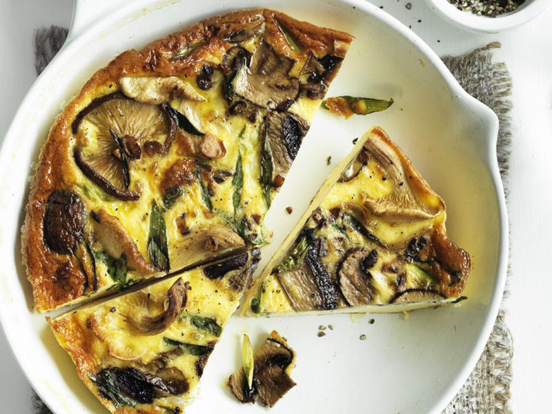 Can you reheat frittata?, Frittata recipes for breakfast, lunch and dinner, Mega vegie and haloumi frittata , Basil frittata with smoked salmon , Rainbow chard and three-cheese frittata , Roast pumpkin and zucchini frittata , Roasted pumpkin, spinach and fetta slice , Primavera frittata , Asparagus, tomato, ricotta and basil frittata , Potato, capsicum and spinach frittata , Quick three-cheese frittata , Kale and quinoa frittata , Pea and broad bean frittata , Rocket and prosciutto frittata , Ham and egg frittata , Chorizo & potato frittata , Asparagus frittata , Silverbeet frittata , Smoked trout frittata , Chilli and vegetable frittata , Broccoli and cheese frittata , Baked potato, ham and cheese frittata , Spanish frittata , Wild mushroom and green onion frittata , Potato, capsicum and olive frittata , Three-cheese pasta frittata , Zucchini and corn frittatas , Capsicum and potato frittata , Green power mini frittatas with spinach and feta , Bacon, pea and corn frittata , Asparagus & fetta frittata , Zucchini flower and tomato frittata , Tomato, feta and pancetta frittata , Why we love these frittatas, More quick & easy recipes