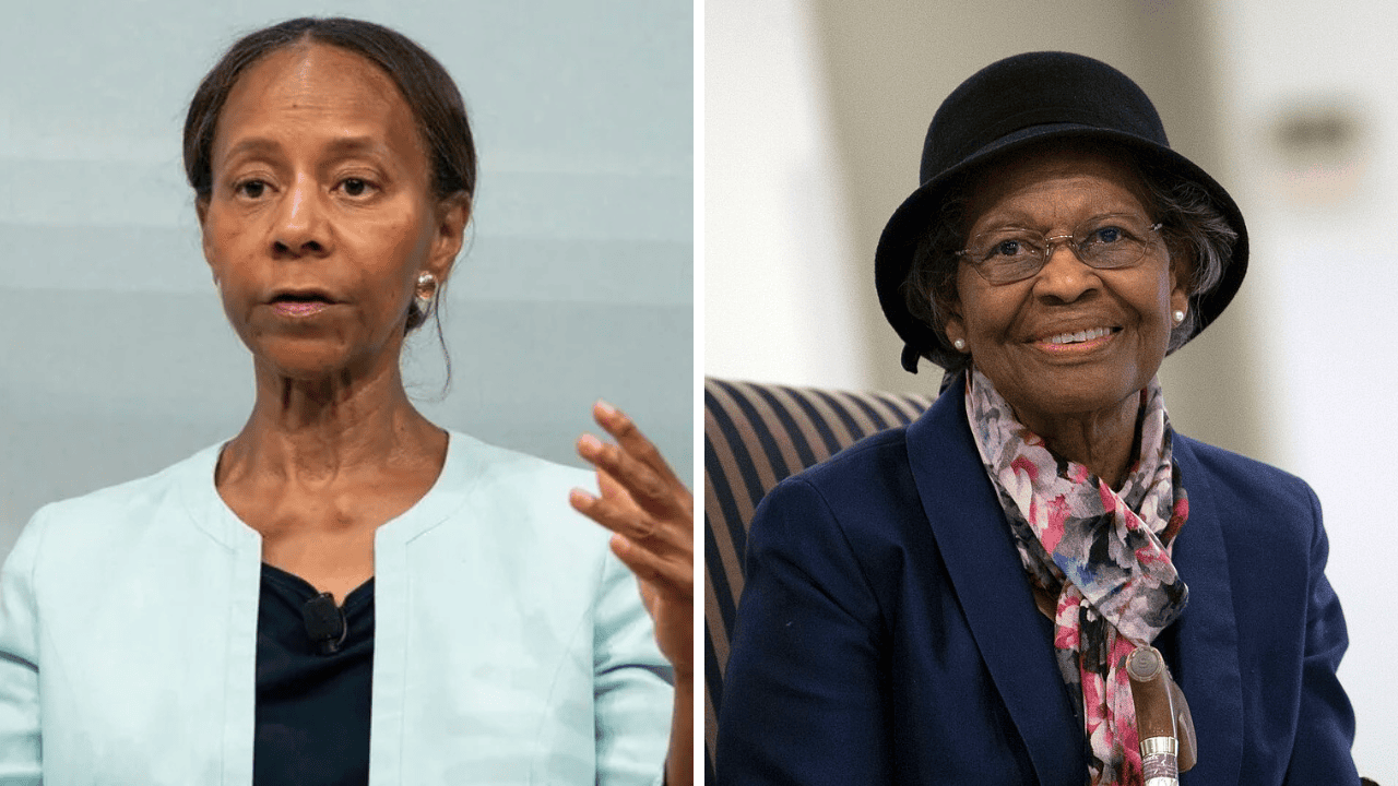 22. Mae Carol Jemison, 21. Valerie Thomas, 20. Alexa Canady, 19. Shirley Jackson, 18. Aprille Ericsson, 17. Bessie Blount Griffin, 16. Dorothy Lavinia Brown, 15. Anne-Marie Imafidon, 14. Katherine Johnson, 13. Lyda Newman, 12. Marian Croak, 11. Marie Van Brittan Brown, 10. Patricia Bath, 9. Rebecca Lee Crumpler, 8. Mary Jackson, 7. Kimberly Bryant, 6. Ashanti Johnson, 5. Aisha Bowe, 4. Timnit Gebru, 3. Donna Auguste