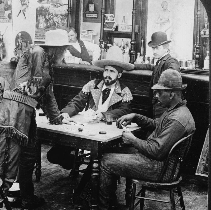 All cowboys wore cowboy hats, All cowboys were white, All cowboys carried guns, Cowboys only carried pistols, Cowboys had rowdy lifestyles, Cowboys always rode horses, They spoke in a distinct drawl, They were mostly young, They were mostly men, They spent a long time in saloons, They wore cool clothes, They always won showdowns, Cowboys were illiterate, They spent most of their time on cattle drives, Cowboys played the guitar or harmonica
