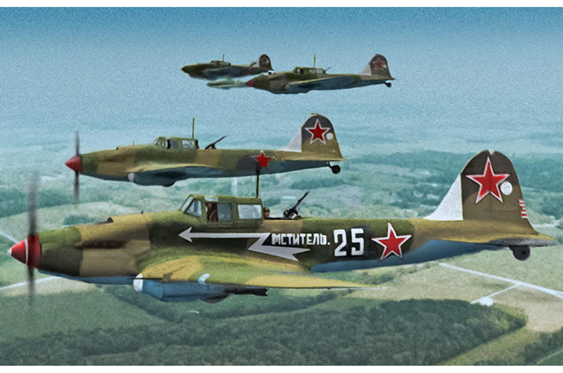 11: Bücker Bü 181 Bestmann, 11: Bü 181 Bestmann, 10: L-4 Grasshopper, 9: Junker Ju 88, 8: Focke-Wulf Fw 190, 7: Hawker Hurricane, 6: Yakovlev Yak-9, 5: Hawker Typhoon, 4: Republic P-47 Thunderbolt, 3: Junkers Ju 87 Stuka, 3: Ju 87 Stuka, 2: Ilyushin Il-2 ‘Shturmovik’, 2: Ilyushin Il-2, 1: Henschel Hs 129