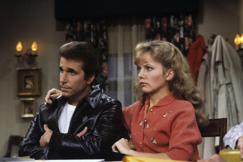 Ashley Pfister Happy Days, Richie Cunningham, Ron Howard, Marion Cunningham, Marion Ross, Howard Cunningham, Tom Bosley, Arthur Fonzarelli, Henry Winkler, Award-winning role in 'Barry', Joanie Cunningham, Erin Moran, Chachi Arcola, Scott Baio, Warren 'Potsie' Weber, Anson Williams, Mitsumo 'Arnold' Takahashi, Noriyuki 'Pat' Morita, Al Delvecchio, Al Molinaro, Ralph Malph, Don Most, Lori Beth Allen-Cunningham, Lynda Goodfriend, Ashley Pfister, Linda Purl, Roger Phillips