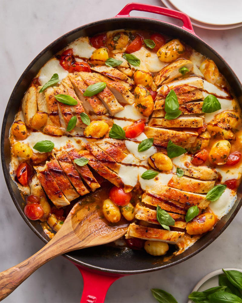 Marry Me Gnocchi, Sheet-Pan Lasagna, Million Dollar Chicken Skillet, Chicken Pesto Pasta, Creamy Cajun Shrimp Pasta, Steak Fajita Power Bowls, Chicken Quesadillas, Sesame Tofu &amp; Broccoli, Indian Butter Chickpeas, Stuffed Peppers, Pepper Steak, Hamburger Casserole, Caprese Chicken Gnocchi Skillet, Cheesy Taco Bake, Garlic Butter Shrimp Pasta, Chicken &amp; Broccoli Casserole, Pork Dumpling Bowls, Sweet &amp; Sour Tofu, Peanut Chickpea Protein Bowls, Hawaiian Shoyu Chicken, One-Pan Chimichurri Shrimp, Chicken Shawarma Sheet-Pan Dinner, Chipotle Shrimp Taco Bowls, Creamy Dijon Chicken, Sloppy Joe Orzo, Marry Me Shrimp Pasta, Miso Mushroom Crispy Rice, One-Pan Creamy Chicken &amp; Gnocchi, Salmon Piccata, Baked Spaghetti, Cheesy Bacon Ranch Chicken, Baked Feta Chickpeas, Cilantro-Lime Chicken, Spinach &amp; Artichoke White Bean Skillet, Taco Lasagna, Creamy Tuscan Chicken, One-Pan Chicken Bacon Gnocchi, Baked Feta Pasta, Chicken &amp; Broccoli, Sushi Bake, Chicken Stir Fry, Chicken Parm Pasta, Marry Me Chickpeas, Pretzel-Crusted Chicken Breast, Creamy Coconut-Lime Chickpea Skillet, Cheesy Baked Burrito Rice, Bacon &amp; Pimento Mac &amp; Cheese, Italian Meatloaf, Baked Salmon, Cheesy Broccoli Cheddar Chickpea Skillet, Philly Cheesesteak Pasta, Queso Mac &amp; Cheese, Lasagnchiladas, White Bean &amp; Smoked Sausage Skillet, Cream Of Mushroom Pastina, Mongolian Beef Ramen, Creamy Harissa Chicken &amp; Gnocchi, Creamy Lemon Garlic Shrimp, Shrimp Tacos, One-Pot Chicken Alfredo, Lemon-Brown Butter Salmon, Sausage &amp; Broccoli Burrata Pasta, Sheet-Pan Roasted Red Onion Chicken, Black Bean Sweet Potato Taco Skillet, Sheet-Pan Quesadillas, Chicken Marsala Orzo, One-Pan Eggplant Parm Orzo, Creamy Peanut-Lime Chicken With Noodles, Creamy Polenta &amp; Meatballs, Chicken Fajita Casserole, Carnitas Tamale Pie, Arroz Con Pollo, Pad Thai , Taco Spaghetti, Chicken Florentine Pasta, Marry Me Meatballs, Chicken Parmesan, BBQ Protein Bowls, Mediterranean Pizza, Brown Sugar Salmon, Sloppy Joes, French Bread Pizza, Creamy Tuscan Butter White Bean Skillet, Smash Burger Tacos, Beef &amp; Rice Stuffed Poblano Peppers, Burger Bowls, Chicken Enchiladas, Mexican Beef 'N' Rice Skillet, Chicken Curry, One-Pan Coconut-Lime Chicken, Chicken Tacos, Orange Chicken, Taco Gnocchi Bake, Tofu Stir-Fry, Cheesy Chicken &amp; Pepper Bake, Beef &amp; Broccoli, Salmon &amp; Potato Skillet, Pizza Spaghetti, Shrimp Fettuccine Alfredo, Enchilada Casserole, One-Pot French Onion Pasta, Creamy Chipotle Shrimp Pasta, Sloppy Joe Casserole, Egg Roll Bowls, Thai-Style Red Curry Meatballs, Marry Me Chicken, Peruvian-Style Chicken With Green Sauce, Butter Beans Alla Vodka, Miso Bolognese, Dirty Martini Steak Frites, Enchilada Stuffed Shells, One-Pan Salmon &amp; Orzo, Sheet-Pan Sausage &amp; Vegetables, One-Pot Green Chile Chicken &amp; Rice, Chicken Broccoli Alfredo Pizza, One Skillet Creamy Thai Basil Chicken, Steak &amp; Potato Skillet, Everything Bagel Crusted Salmon, Halal Cart-Style Cauliflower Bowls, Whipped Ricotta Pasta, Baked Ziti, Feta &amp; Herb Crusted Salmon, Greek Lemon-Butter Chicken &amp; Smashed Potatoes, Cabbage Roll Skillet, Za'atar Sheet Pan Chicken, Coconut Curry Salmon, Chicken Tikka Alfredo