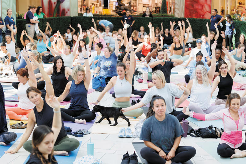 1. Sunset Concert Series at Old School Square featuring True Rumours, 2. Puppy Yoga at The Gardens Mall, 3. Boca Raton Summer in the City concert series: Women of Country, 4. Pups and Pilates at The Mall at Wellington Green, 5. Sunrise Yoga at Hilton West Palm Beach