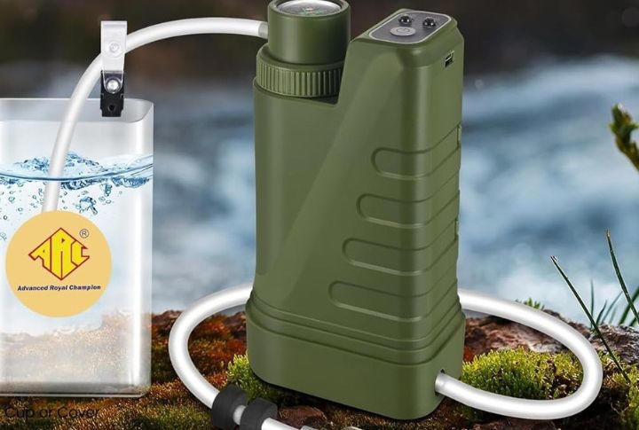 Water Filtration System Water Filtration System, Multi-Tool Kit, Survival Knife, Portable Solar Charger, Fire Starter Kit, Emergency Mylar Blanket, Tactical Flashlight, First Aid Kit, Compact Tent