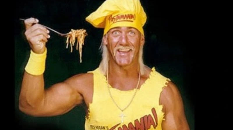15. Hulk Hogan's PastaMania (1995) 1. "Rocky III" Appearance as Thunderlips (1982), 2. The "Rock 'n' Wrestling Connection" with Cyndi Lauper (1984-1985), 3. Headlining the First WrestleMania (1985), 4. "Hulk Rules" Album & Music Videos (1995), 5. "Hulk Hogan's Rock 'n' Wrestling" Cartoon (1985-1986), 6. "No Holds Barred" Movie (1989), 7. "Suburban Commando" & "Mr. Nanny" Films (Early 90s), 8. The Shocking Turn: Hollywood Hogan & the nWo (1996), 9. "Hogan Knows Best" Reality Show (2005-2007), 10. Innumerable Talk Show Appearances (1980s-Present), 11. "Whatcha Gonna Do, Brother?!" Catchphrase, 12. The "Hulkster's" Look: Bandana, Mustache, and Yellow & Red, 13. "Real American" Theme Song, 14. Star on the Hollywood Walk of Fame (2012), 15. Hulk Hogan's PastaMania (1995)