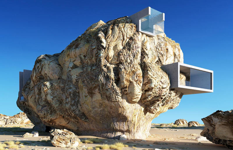 Where nature and architecture meet, The Pierre, Washington, USA, Ancient sandstone cave home, Worcestershire, UK, Fallingwater, Pennsylvania, USA, Casa do Penedo, Fafe, Portugal, Cave house, Ciudad Real, Spain, Morada Escondida, Todos Santos, Mexico, Turf homes, Hofskirkja, Iceland, Around the Oak, Saxony-Anhalt, Germany, Dune House, Massachusetts, USA, Sycamore House, California, USA, House Inside a Rock, Hejaz, Saudi Arabia