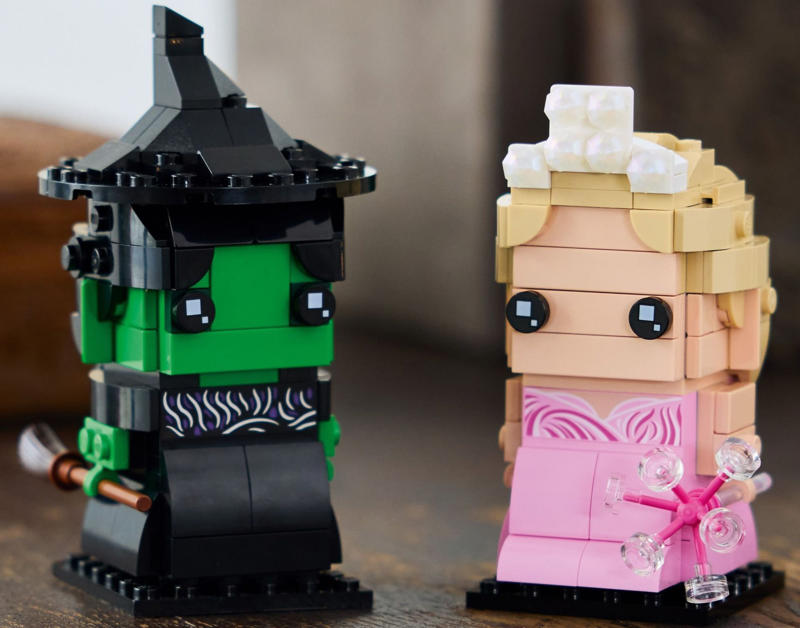 Emerald City Wall Art (75685) – £139.99, Elphaba’s Retreat (75687) – £19.99, Glinda’s Wedding Day (75688) – £34.99, Emerald City &amp; Kiamo Ko Castle (75689) – £74.99, Glinda &amp; Elphaba Visit Munchkinland (75690) – £59.99, Glinda &amp; Elphaba Bookends (75691) – £109.99, Elphaba &amp; Glinda Figures (40794) – £17.99