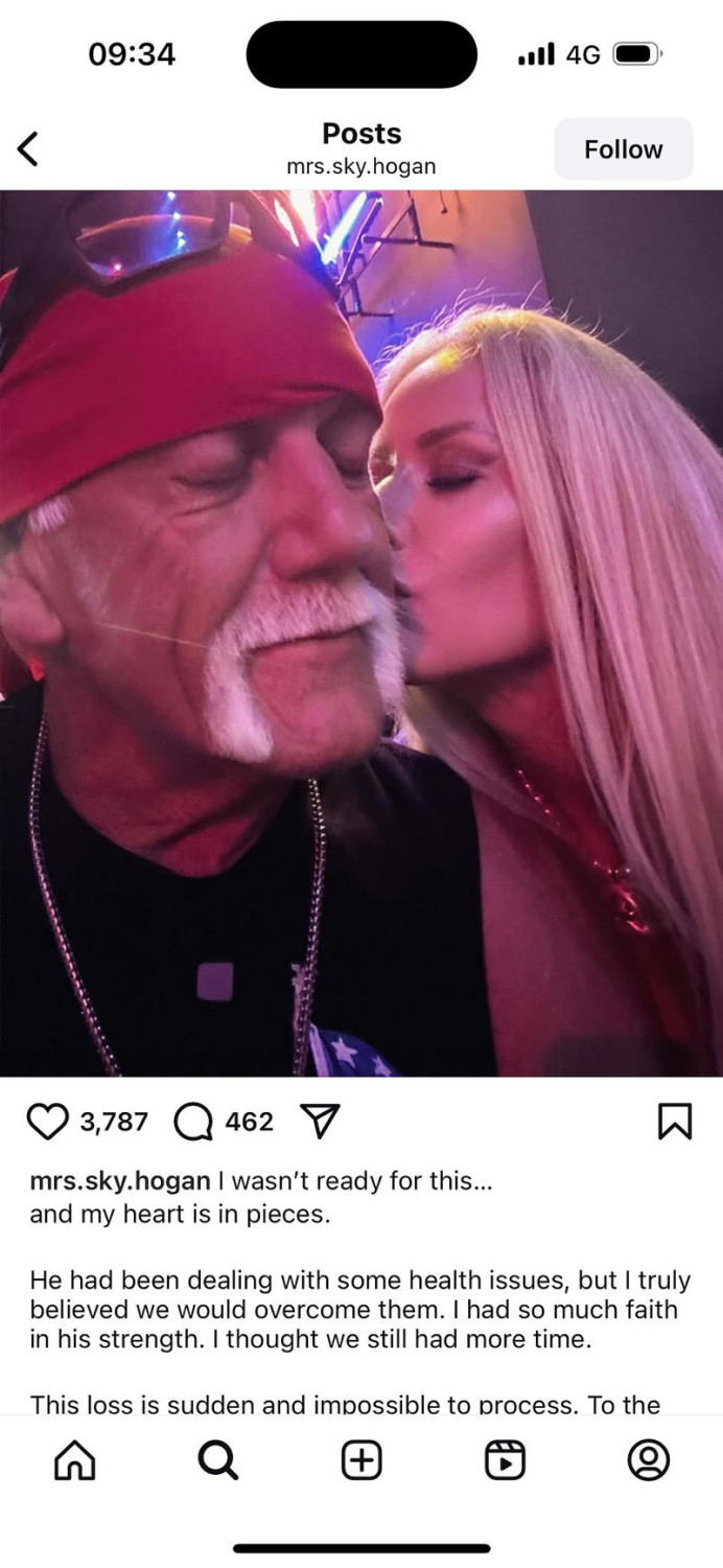 Hulk Hogan's wife breaks silence after his death
