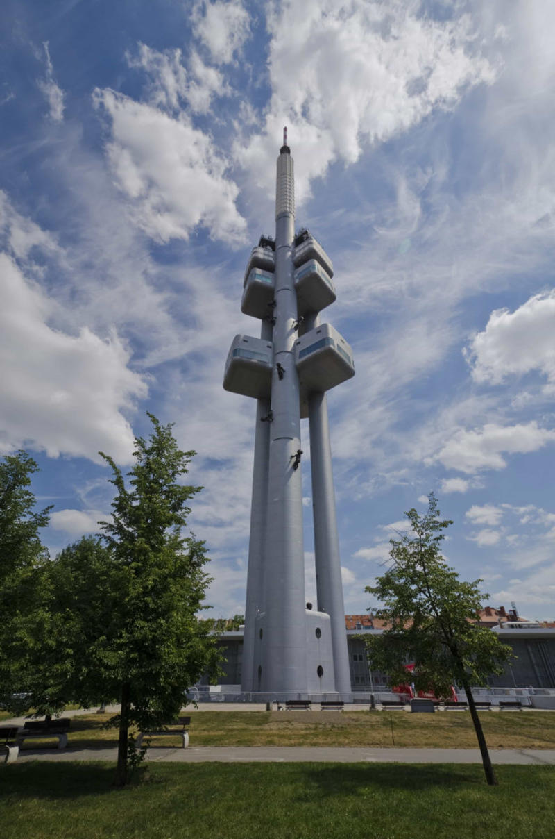 Žižkov Television Tower, Czech Republic Walt Disney Concert Hall, USA, "The Walkie Talkie," England, InTempo Skyscraper, Spain, Vdara Hotel and Spa, USA, Dubai Aquarium and Underwater Zoo, United Arab Emirates, Ryugyong Hotel, North Korea, Lotus Riverside Complex, China, Brooklyn Bridge Park, USA, Aon Center, USA, Žižkov Television Tower, Czech Republic, Kangbashi District, China, Citigroup Center, USA, W.E.B. Du Bois Library, USA, Santos, Brazil