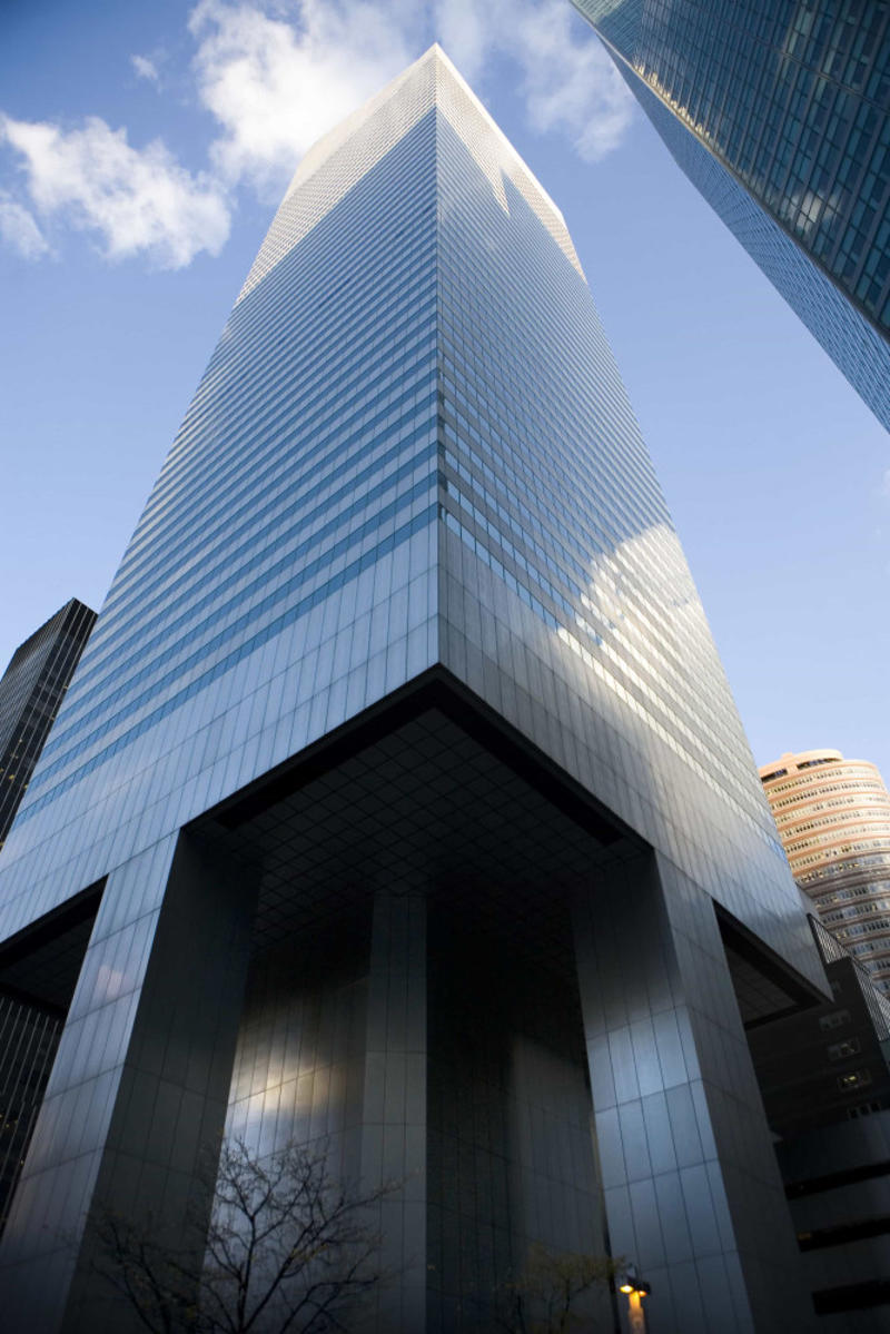 Citigroup Center, USA Walt Disney Concert Hall, USA, "The Walkie Talkie," England, InTempo Skyscraper, Spain, Vdara Hotel and Spa, USA, Dubai Aquarium and Underwater Zoo, United Arab Emirates, Ryugyong Hotel, North Korea, Lotus Riverside Complex, China, Brooklyn Bridge Park, USA, Aon Center, USA, Žižkov Television Tower, Czech Republic, Kangbashi District, China, Citigroup Center, USA, W.E.B. Du Bois Library, USA, Santos, Brazil