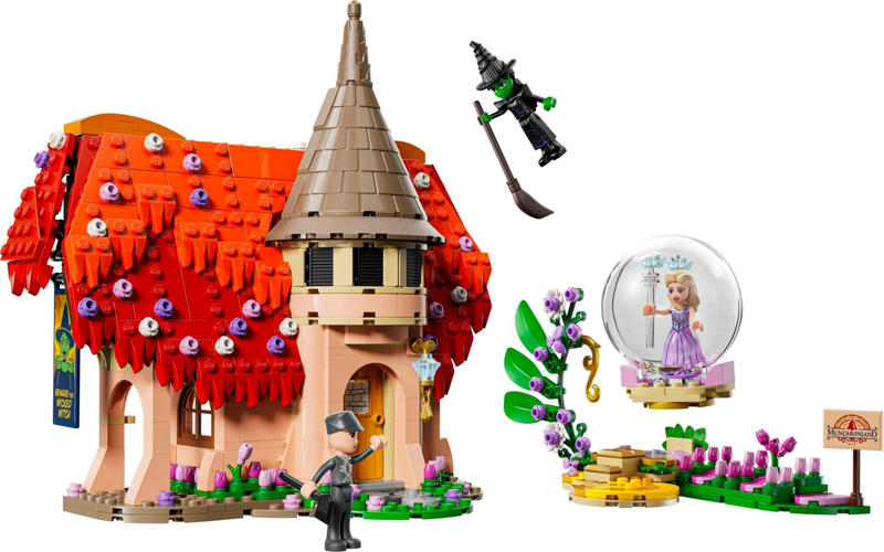 Emerald City Wall Art (75685) – £139.99, Elphaba’s Retreat (75687) – £19.99, Glinda’s Wedding Day (75688) – £34.99, Emerald City &amp; Kiamo Ko Castle (75689) – £74.99, Glinda &amp; Elphaba Visit Munchkinland (75690) – £59.99, Glinda &amp; Elphaba Bookends (75691) – £109.99, Elphaba &amp; Glinda Figures (40794) – £17.99