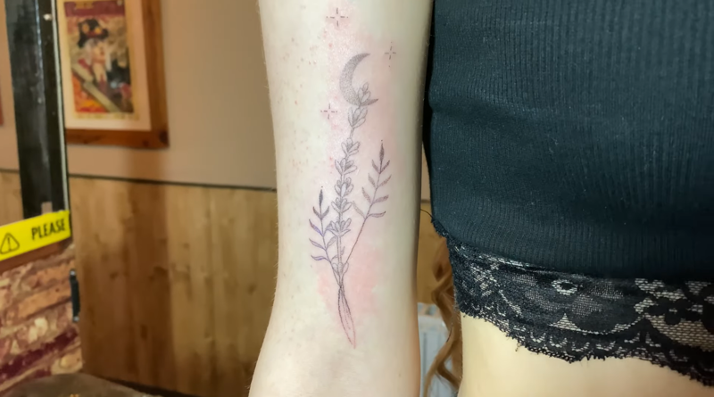1. Dainty Butterfly On Collarbone, 2. Tiny Heart Outline On Wrist, 3. Mini Moon Behind The Ear, 4. Feather On Inner Forearm, 5. Tiny Rose On Finger, 6. Single Star On Ankle, 7. Mini Crown On Nape, 8. Cherry Blossom On Ribcage, 9. Tiny Paw Print On Foot, 10. Dandelion With Blowing Seeds, 11. Angel Wings On The Back Of The Arm, 12. Tiny Script Word On Collarbone, 13. Tiny Rainbow On Wrist, 14. Wine Glass On Hip, 15. Anchor On Side Rib, 16. Music Note Behind The Ear, 17. Lavender Sprig On Arm, 18. Infinity Symbol With Initials, 19. Tiny Mushroom Cluster On Ankle, 20. Cupcake With Cherry On Top On Hip