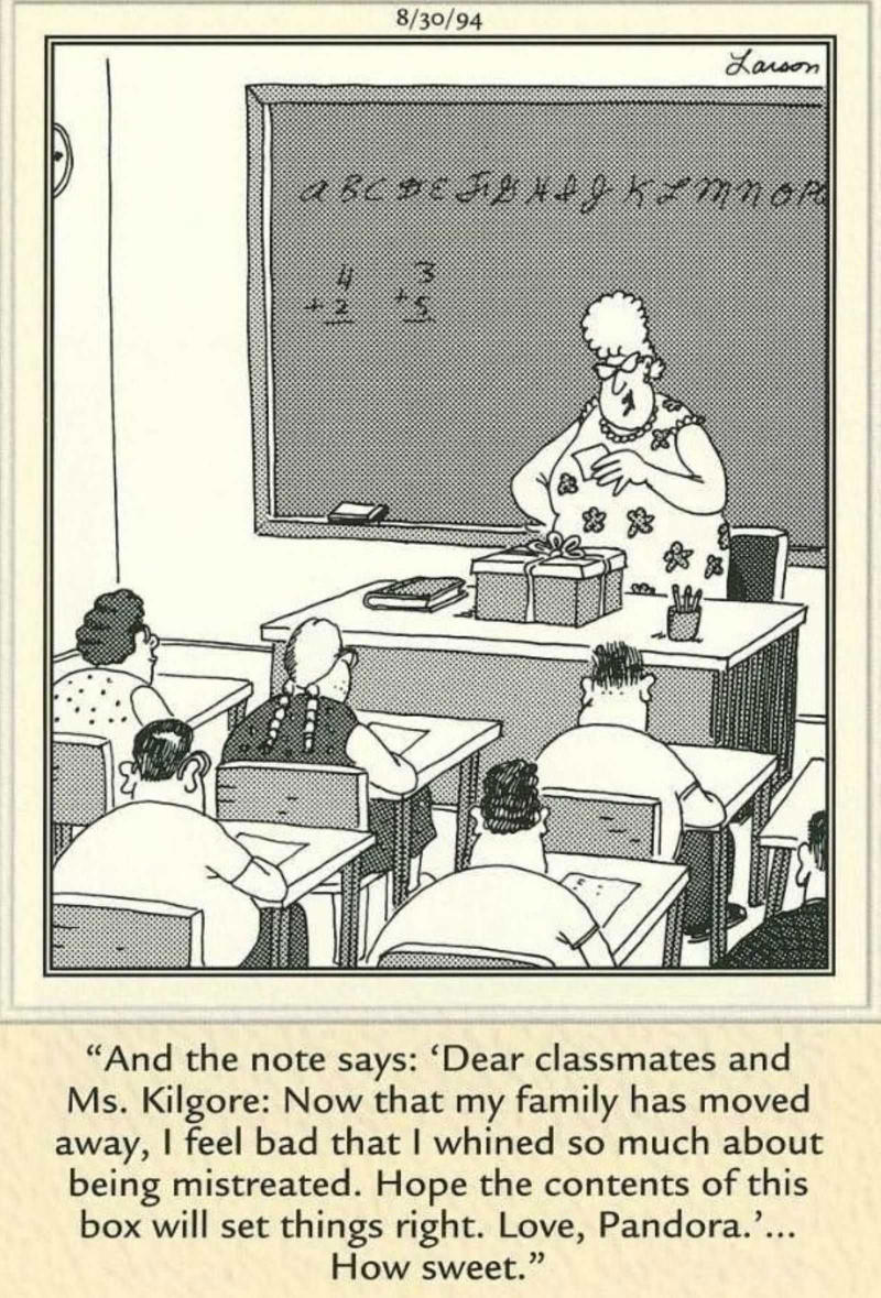 Gifted Kid Burnout , The Far Side Comic That Proves Pranking Teachers Is Prehistoric , Even The Far Side Has Its Designated Attention-Seeker , Some Students Are Impossible to Forget , Everyone Knows Horses Are Math Wizards , This Strip Speaks for Every Overloaded Student , Even Birds Have to Take Mandatory Language Classes
