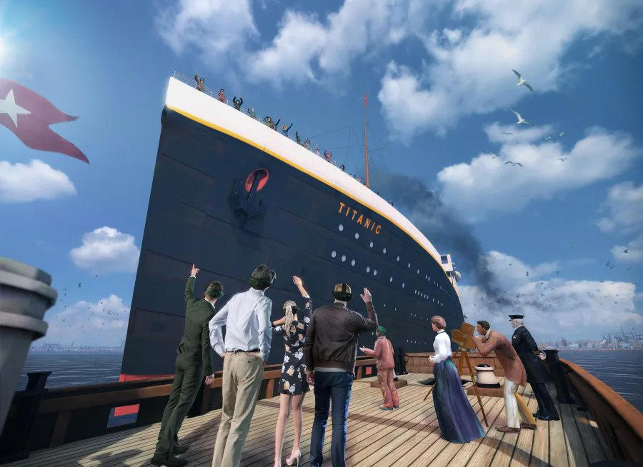 Inside the Titanic VR experience ,      Latest London news   , A Titanic simulation so detailed you can make out bottle labels ,      The discovery of the Titanic's wreck   