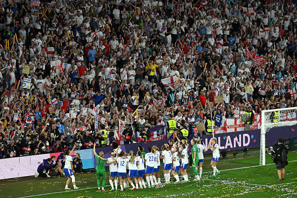 Key points: England v Spain Euro 2025 final, Kelly: 'Representing England is never a given', Kelly: 'Thank you to everyone who wrote me off', Kelly hails 'incredible woman' Wiegman, Brown-Finnis hails Hampton saves, White 'so proud' of England team, ‘I don’t miss penalties twice’: Chloe Kelly’s ice-cold confidence, How much do England women’s players get paid?, Jubilant Princess Charlotte celebrates Lionesses Euro 2025 win with her father Prince William, Sarina Wiegman details how England claimed glory at ‘chaotic and ridiculous’ Euro 2025, England hero Lucy Bronze reveals she played entire Euro 2025 with fractured tibia, Ex-captain Houghton pinpoints England mentality, Ex-captain Houghton pinpoints England mentality, Spanish royal house makes statement, Spanish prime minister Pedro Sanchez, Prime Minister hails England's 'history makers', King Charles congratulates England, Wiegman: Euro triumph was chaos, Wiegman hails England's spirit, Bronze: We never stopped believing, Bronze: I played through the pain, We deserved more, says Spain coach Tome, We deserved more, says Spain coach Tome, Next up!, Will England have a trophy parade after winning Euro 2025?, Bronze: "We got the job done", Bronze says she played with a broken tibia, Leah Williamson: 'What an honour', ENGLAND WIN EURO 2025!, Agyemang reacts, Wiegman reacts, ENGLAND WIN EURO 2025!, ENGLAND WIN EURO 2025!, Carney: Hampton 'arguably player of the tournament', Agyemang wins young player of the tournament!, Michelle Agyemang named Young Player of the Tournament!, Hampton: 'We're the team that never gives up in this tournament', Kelly reacts, England players celebrate with Jill Scott, Spanish players in disbelief, ENGLAND WIN EURO 2025!, ENGLAND WIN EURO 2025!, ENGLAND WIN EURO 2025!, PENS: England 3-1 Spain - ENGLAND WIN EURO 2025!, PENS: England 3-1 Spain - ENGLAND WIN EURO 2025!, PENS: England 2-1 Spain - Paralluelo misses!, PENS: England 2-1 Spain - Williamson misses!, PENS: England 2-1 Spain - Bonmati misses!, PENS: England 2-1 Spain - Charles scores!, Cruel double-touch from Mead, Cruel double-touch from Mead, PENS: England 1-1 Spain - Caldentey misses!, PENS: England 1-1 Spain - Greenwood scores!, PENS: England 0-1 Spain - Guijarro scores!, PENS: England 0-0 Spain - Mead misses!, PENS: England 0-0 Spain, England head to penalties in Euro 2025 final, FULL-TIME! England 1-1 Spain, FULL-TIME! England 1-1 Spain, FULL-TIME! England 1-1 Spain, England 1-1 Spain, England 1-1 Spain, England 1-1 Spain, England 1-1 Spain, England 1-1 Spain, England 1-1 Spain, England 1-1 Spain, KICK-OFF! England 1-1 Spain, HALF-TIME! England 1-1 Spain, England 1-1 Spain, England 1-1 Spain, England 1-1 Spain, KICK-OFF! England 1-1 Spain, FULL-TIME! England 1-1 Spain, EXTRA TIME! England 1-1 Spain, England 1-1 Spain, England 1-1 Spain, England 1-1 Spain, England 1-1 Spain, England 1-1 Spain, England 1-1 Spain, England 1-1 Spain, Chloe Kelly makes the difference for England once again, England 1-1 Spain, England 1-1 Spain, England 1-1 Spain, GOAL! England 1-1 Spain, GOAL! England 1-1 Spain, Lauren James limps out of Euro 2025 final in major England blow, HALF-TIME! England 0-1 Spain, England 0-1 Spain, England need composure after early setback against Spain, GOAL! England 0-1 Spain, GOAL! England 0-1 Spain, England 0-0 Spain