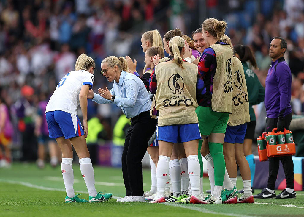Key points: England v Spain Euro 2025 final, Kelly: 'Representing England is never a given', Kelly: 'Thank you to everyone who wrote me off', Kelly hails 'incredible woman' Wiegman, Brown-Finnis hails Hampton saves, White 'so proud' of England team, ‘I don’t miss penalties twice’: Chloe Kelly’s ice-cold confidence, How much do England women’s players get paid?, Jubilant Princess Charlotte celebrates Lionesses Euro 2025 win with her father Prince William, Sarina Wiegman details how England claimed glory at ‘chaotic and ridiculous’ Euro 2025, England hero Lucy Bronze reveals she played entire Euro 2025 with fractured tibia, Ex-captain Houghton pinpoints England mentality, Ex-captain Houghton pinpoints England mentality, Spanish royal house makes statement, Spanish prime minister Pedro Sanchez, Prime Minister hails England's 'history makers', King Charles congratulates England, Wiegman: Euro triumph was chaos, Wiegman hails England's spirit, Bronze: We never stopped believing, Bronze: I played through the pain, We deserved more, says Spain coach Tome, We deserved more, says Spain coach Tome, Next up!, Will England have a trophy parade after winning Euro 2025?, Bronze: "We got the job done", Bronze says she played with a broken tibia, Leah Williamson: 'What an honour', ENGLAND WIN EURO 2025!, Agyemang reacts, Wiegman reacts, ENGLAND WIN EURO 2025!, ENGLAND WIN EURO 2025!, Carney: Hampton 'arguably player of the tournament', Agyemang wins young player of the tournament!, Michelle Agyemang named Young Player of the Tournament!, Hampton: 'We're the team that never gives up in this tournament', Kelly reacts, England players celebrate with Jill Scott, Spanish players in disbelief, ENGLAND WIN EURO 2025!, ENGLAND WIN EURO 2025!, ENGLAND WIN EURO 2025!, PENS: England 3-1 Spain - ENGLAND WIN EURO 2025!, PENS: England 3-1 Spain - ENGLAND WIN EURO 2025!, PENS: England 2-1 Spain - Paralluelo misses!, PENS: England 2-1 Spain - Williamson misses!, PENS: England 2-1 Spain - Bonmati misses!, PENS: England 2-1 Spain - Charles scores!, Cruel double-touch from Mead, Cruel double-touch from Mead, PENS: England 1-1 Spain - Caldentey misses!, PENS: England 1-1 Spain - Greenwood scores!, PENS: England 0-1 Spain - Guijarro scores!, PENS: England 0-0 Spain - Mead misses!, PENS: England 0-0 Spain, England head to penalties in Euro 2025 final, FULL-TIME! England 1-1 Spain, FULL-TIME! England 1-1 Spain, FULL-TIME! England 1-1 Spain, England 1-1 Spain, England 1-1 Spain, England 1-1 Spain, England 1-1 Spain, England 1-1 Spain, England 1-1 Spain, England 1-1 Spain, KICK-OFF! England 1-1 Spain, HALF-TIME! England 1-1 Spain, England 1-1 Spain, England 1-1 Spain, England 1-1 Spain, KICK-OFF! England 1-1 Spain, FULL-TIME! England 1-1 Spain, EXTRA TIME! England 1-1 Spain, England 1-1 Spain, England 1-1 Spain, England 1-1 Spain, England 1-1 Spain, England 1-1 Spain, England 1-1 Spain, England 1-1 Spain, Chloe Kelly makes the difference for England once again, England 1-1 Spain, England 1-1 Spain, England 1-1 Spain, GOAL! England 1-1 Spain, GOAL! England 1-1 Spain, Lauren James limps out of Euro 2025 final in major England blow, HALF-TIME! England 0-1 Spain, England 0-1 Spain, England need composure after early setback against Spain, GOAL! England 0-1 Spain, GOAL! England 0-1 Spain, England 0-0 Spain