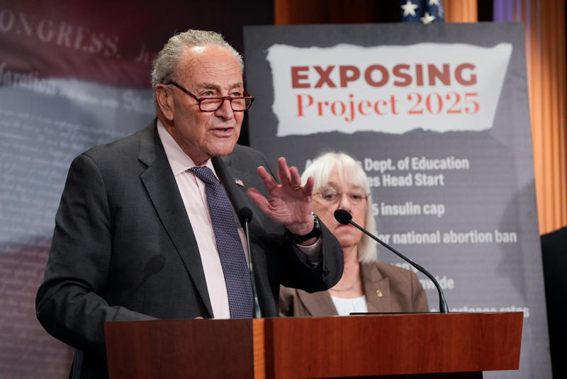 Schumer discusses nominee Russell Vought Senator Schumer discusses mosquito control concerns, Sen. Fetterman speaks at a rally event, Sen. Thune talks with Republican senators, Thune engages with Watertown constituents, Sen. Collins questions HHS Secretary Kennedy, Sen. Collins at Senate hearing discussion, Schumer discusses nominee Russell Vought, Sen. Schumer speaks at Democratic Convention