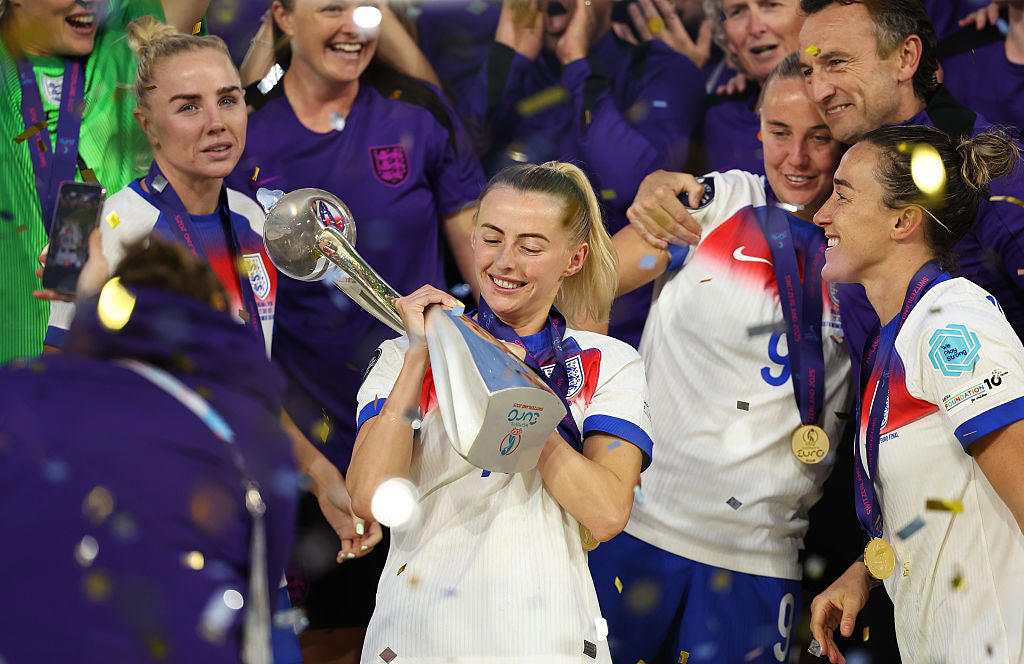 Key points: England v Spain Euro 2025 final, Kelly: 'Representing England is never a given', Kelly: 'Thank you to everyone who wrote me off', Kelly hails 'incredible woman' Wiegman, Brown-Finnis hails Hampton saves, White 'so proud' of England team, ‘I don’t miss penalties twice’: Chloe Kelly’s ice-cold confidence, How much do England women’s players get paid?, Jubilant Princess Charlotte celebrates Lionesses Euro 2025 win with her father Prince William, Sarina Wiegman details how England claimed glory at ‘chaotic and ridiculous’ Euro 2025, England hero Lucy Bronze reveals she played entire Euro 2025 with fractured tibia, Ex-captain Houghton pinpoints England mentality, Ex-captain Houghton pinpoints England mentality, Spanish royal house makes statement, Spanish prime minister Pedro Sanchez, Prime Minister hails England's 'history makers', King Charles congratulates England, Wiegman: Euro triumph was chaos, Wiegman hails England's spirit, Bronze: We never stopped believing, Bronze: I played through the pain, We deserved more, says Spain coach Tome, We deserved more, says Spain coach Tome, Next up!, Will England have a trophy parade after winning Euro 2025?, Bronze: "We got the job done", Bronze says she played with a broken tibia, Leah Williamson: 'What an honour', ENGLAND WIN EURO 2025!, Agyemang reacts, Wiegman reacts, ENGLAND WIN EURO 2025!, ENGLAND WIN EURO 2025!, Carney: Hampton 'arguably player of the tournament', Agyemang wins young player of the tournament!, Michelle Agyemang named Young Player of the Tournament!, Hampton: 'We're the team that never gives up in this tournament', Kelly reacts, England players celebrate with Jill Scott, Spanish players in disbelief, ENGLAND WIN EURO 2025!, ENGLAND WIN EURO 2025!, ENGLAND WIN EURO 2025!, PENS: England 3-1 Spain - ENGLAND WIN EURO 2025!, PENS: England 3-1 Spain - ENGLAND WIN EURO 2025!, PENS: England 2-1 Spain - Paralluelo misses!, PENS: England 2-1 Spain - Williamson misses!, PENS: England 2-1 Spain - Bonmati misses!, PENS: England 2-1 Spain - Charles scores!, Cruel double-touch from Mead, Cruel double-touch from Mead, PENS: England 1-1 Spain - Caldentey misses!, PENS: England 1-1 Spain - Greenwood scores!, PENS: England 0-1 Spain - Guijarro scores!, PENS: England 0-0 Spain - Mead misses!, PENS: England 0-0 Spain, England head to penalties in Euro 2025 final, FULL-TIME! England 1-1 Spain, FULL-TIME! England 1-1 Spain, FULL-TIME! England 1-1 Spain, England 1-1 Spain, England 1-1 Spain, England 1-1 Spain, England 1-1 Spain, England 1-1 Spain, England 1-1 Spain, England 1-1 Spain, KICK-OFF! England 1-1 Spain, HALF-TIME! England 1-1 Spain, England 1-1 Spain, England 1-1 Spain, England 1-1 Spain, KICK-OFF! England 1-1 Spain, FULL-TIME! England 1-1 Spain, EXTRA TIME! England 1-1 Spain, England 1-1 Spain, England 1-1 Spain, England 1-1 Spain, England 1-1 Spain, England 1-1 Spain, England 1-1 Spain, England 1-1 Spain, Chloe Kelly makes the difference for England once again, England 1-1 Spain, England 1-1 Spain, England 1-1 Spain, GOAL! England 1-1 Spain, GOAL! England 1-1 Spain, Lauren James limps out of Euro 2025 final in major England blow, HALF-TIME! England 0-1 Spain, England 0-1 Spain, England need composure after early setback against Spain, GOAL! England 0-1 Spain, GOAL! England 0-1 Spain, England 0-0 Spain