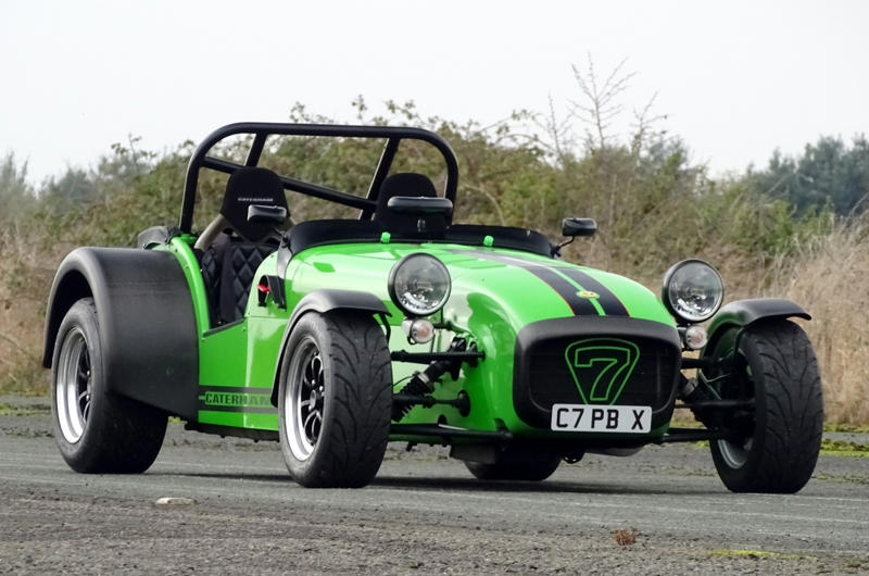 17. Caterham Superlight R500 (460kg/1014lb) 1. Mazda MX-5 (970kg/2138lb), 2. Lancia Fulvia Coupé HF (895kg/1973lb), 3. Peugeot 205 Rallye (790kg/1741lb), 4. Austin A30 (685kg/1510lb), 5. Suzuki Cappuccino (679kg/1496lb), 6. Citroën AX (675kg/1488lb), 7. Austin-Healey Sprite (664kg/1463lb), 8. Rochdale Olympic II (650kg/1433lb), 9. Mini 850 (604kg/1332lb), 10. Porsche 356 (600kg/1322lb), 11. Lotus Elan (585kg/1289lb), 12. Clan Crusader (578kg/1274lb), 13. Honda N360 (508kg/1119lb), 14. Ginetta G15 (501kg/1104lb), 15. Fiat 500 (500kg/1102lb), 16. De Tomaso Vallelunga (500kg/1102lb), 17. Caterham Superlight R500 (460kg/1014lb), 18. Ginetta G4 (445kg/981lb), 19. Austin Seven (432kg/952lb), 20. Morgan Aero Supersports (406kg/895lb), 21. Bond Bug (394kg/869lb), 22. Lotus Seven (387kg/853lb), 23. Light Car Company Rocket (370kg/815lb), 24. Berkeley Sports (318kg/701lb), 25. Messerschmitt KR200 (210kg/463lb)